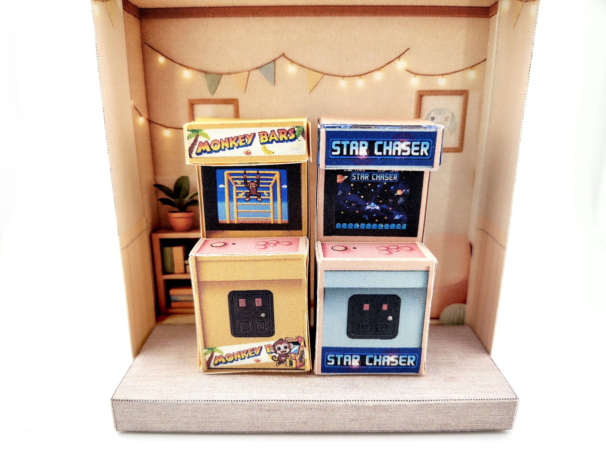 Miniature Arcade Papercraft - DIY Entertainment Room (Digital Download)