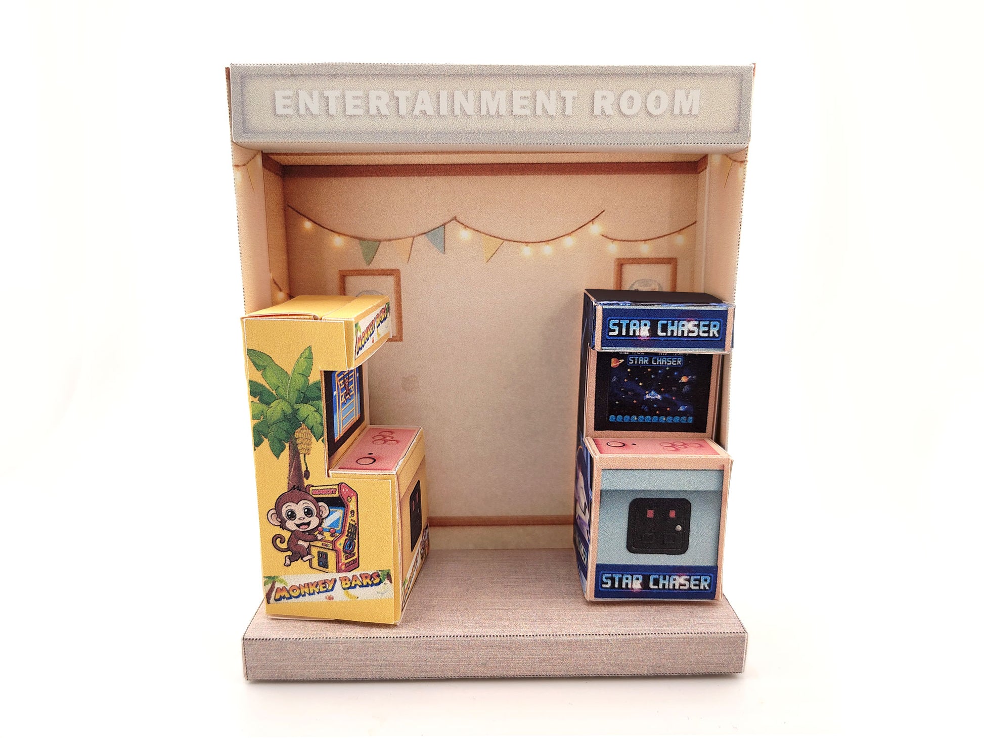 Miniature Arcade Papercraft - DIY Entertainment Room (Digital Download)