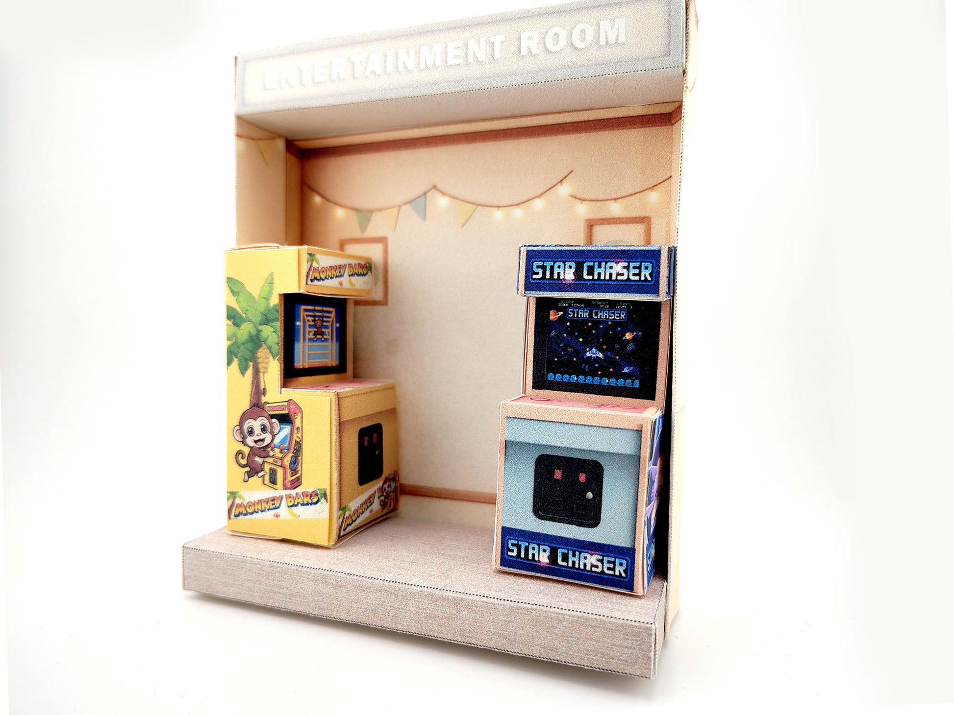 Miniature Arcade Papercraft - DIY Entertainment Room (Digital Download)