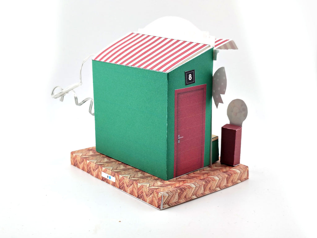 PickScene Christmas Snack Station — DIY Miniature Candy Shop Stand Paper Craft Kit (Printable Holiday Diorama, Digital Download)