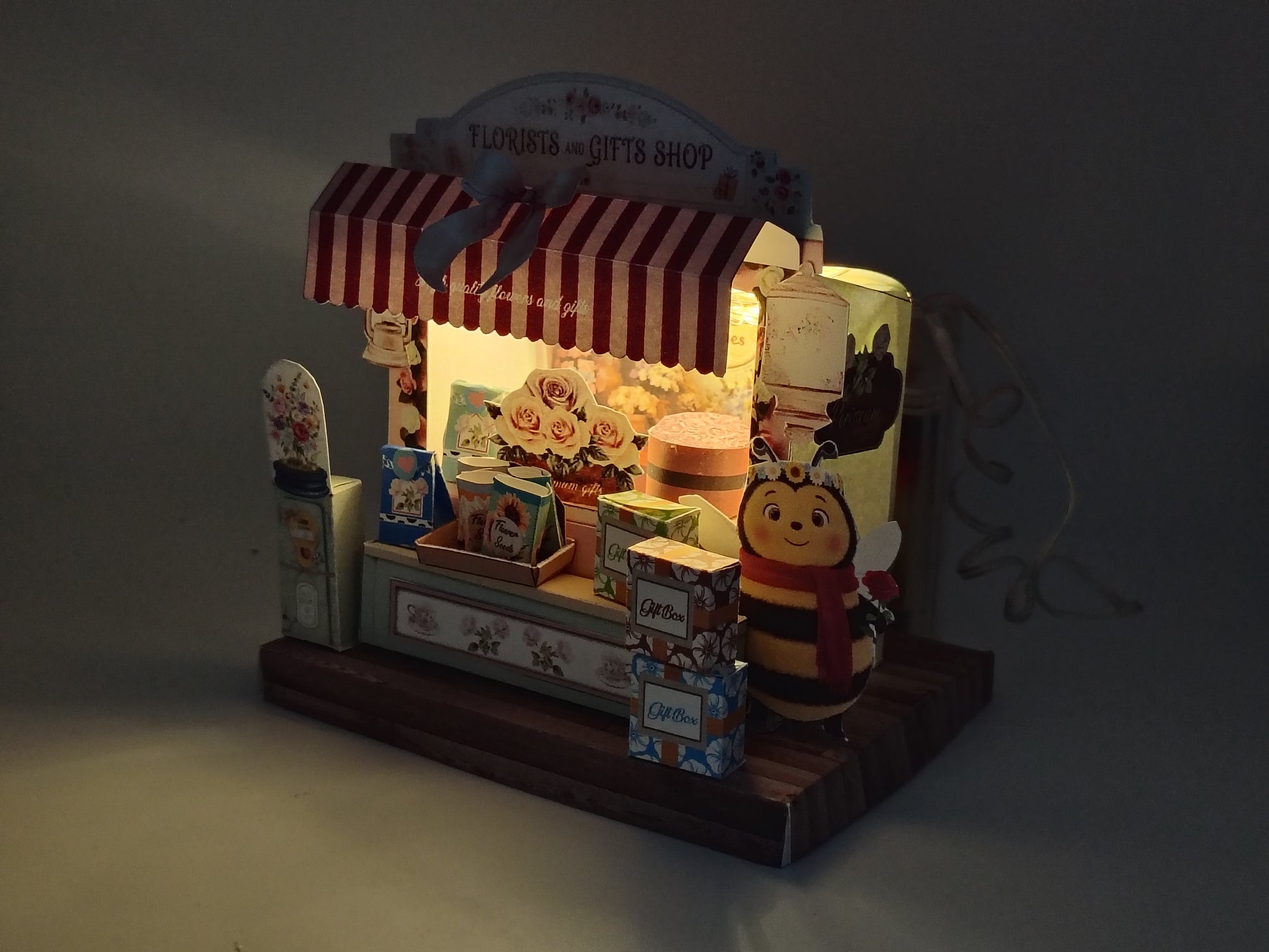 PickScene  Florists and Gifts Shop  — DIY Miniature Candy Shop Stand Paper Craft Kit (Printable Holiday Diorama, Digital Download))