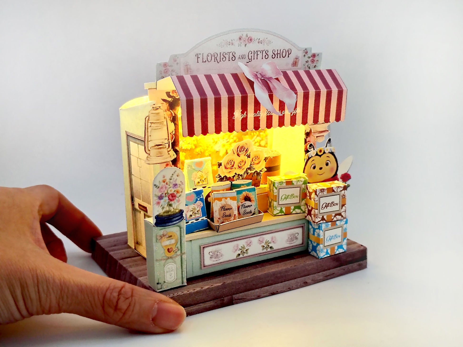 PickScene  Florists and Gifts Shop  — DIY Miniature Candy Shop Stand Paper Craft Kit (Printable Holiday Diorama, Digital Download))