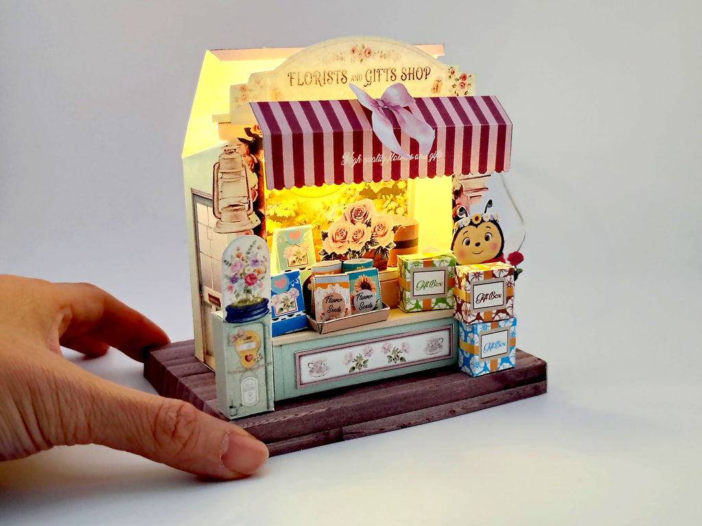 PickScene  Florists and Gifts Shop  — DIY Miniature Candy Shop Stand Paper Craft Kit (Printable Holiday Diorama, Digital Download))