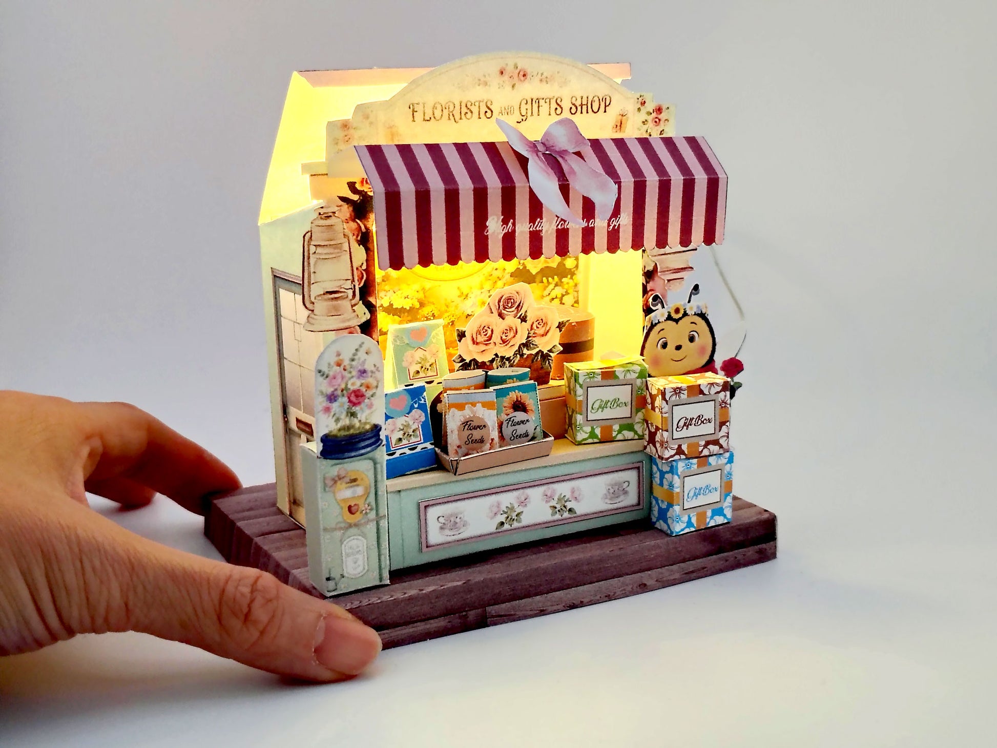 PickScene  Florists and Gifts Shop  — DIY Miniature Candy Shop Stand Paper Craft Kit (Printable Holiday Diorama, Digital Download))