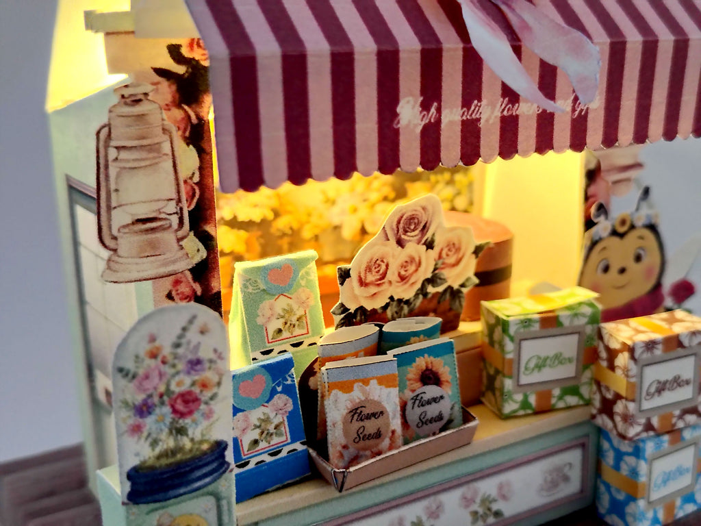 PickScene  Florists and Gifts Shop  — DIY Miniature Candy Shop Stand Paper Craft Kit (Printable Holiday Diorama, Digital Download))