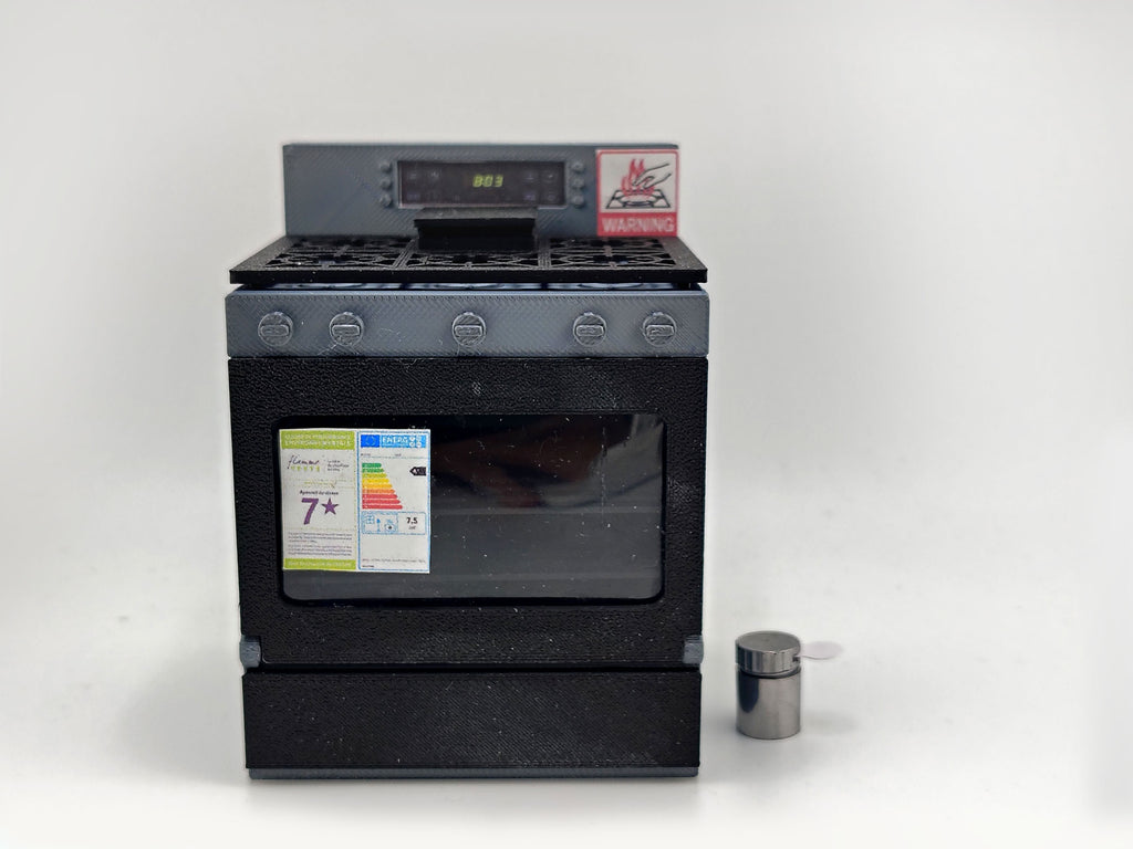 1:12 Kitchen Stove & Oven STL  with Light/No-Light for Dollhouse Diorama