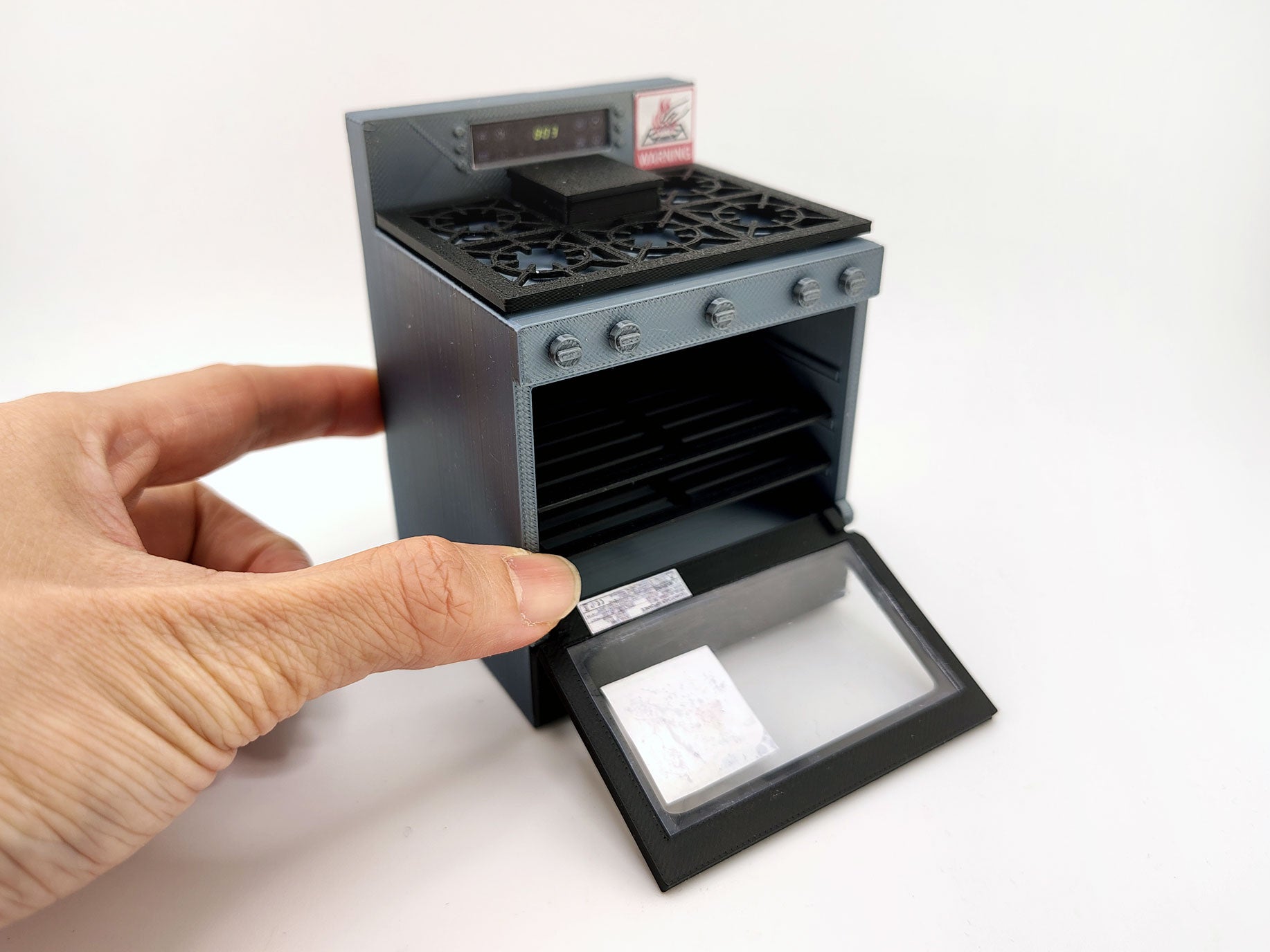 1:12 Kitchen Stove & Oven STL  with Light/No-Light for Dollhouse Diorama