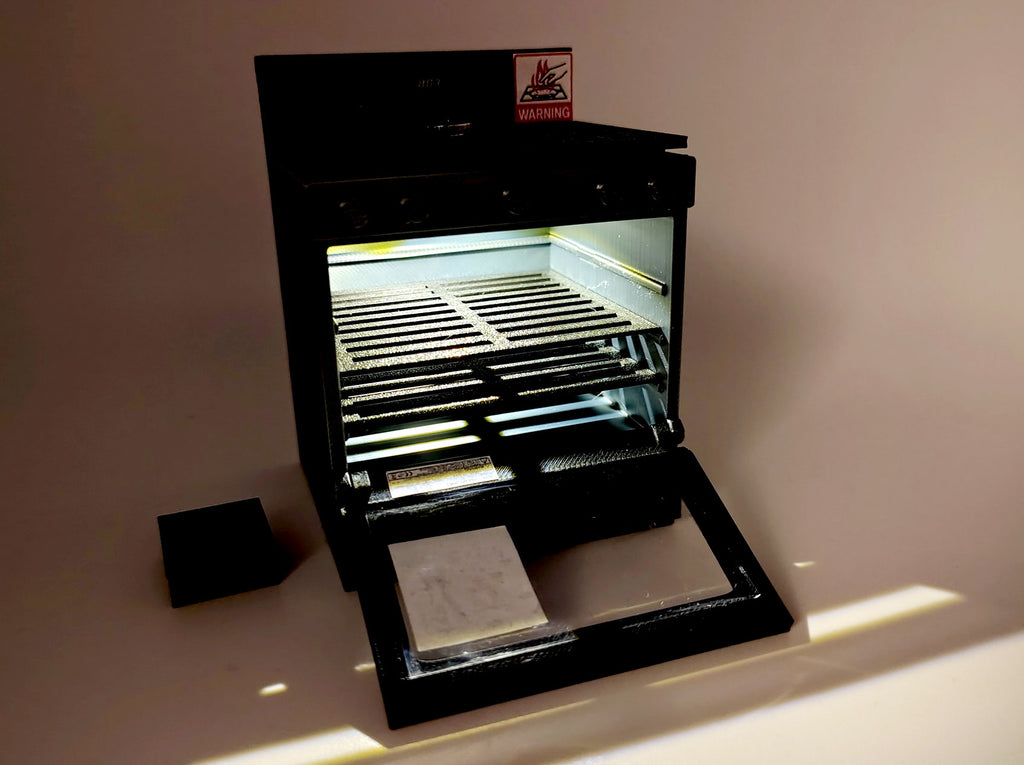 1:12 Kitchen Stove & Oven STL  with Light/No-Light for Dollhouse Diorama