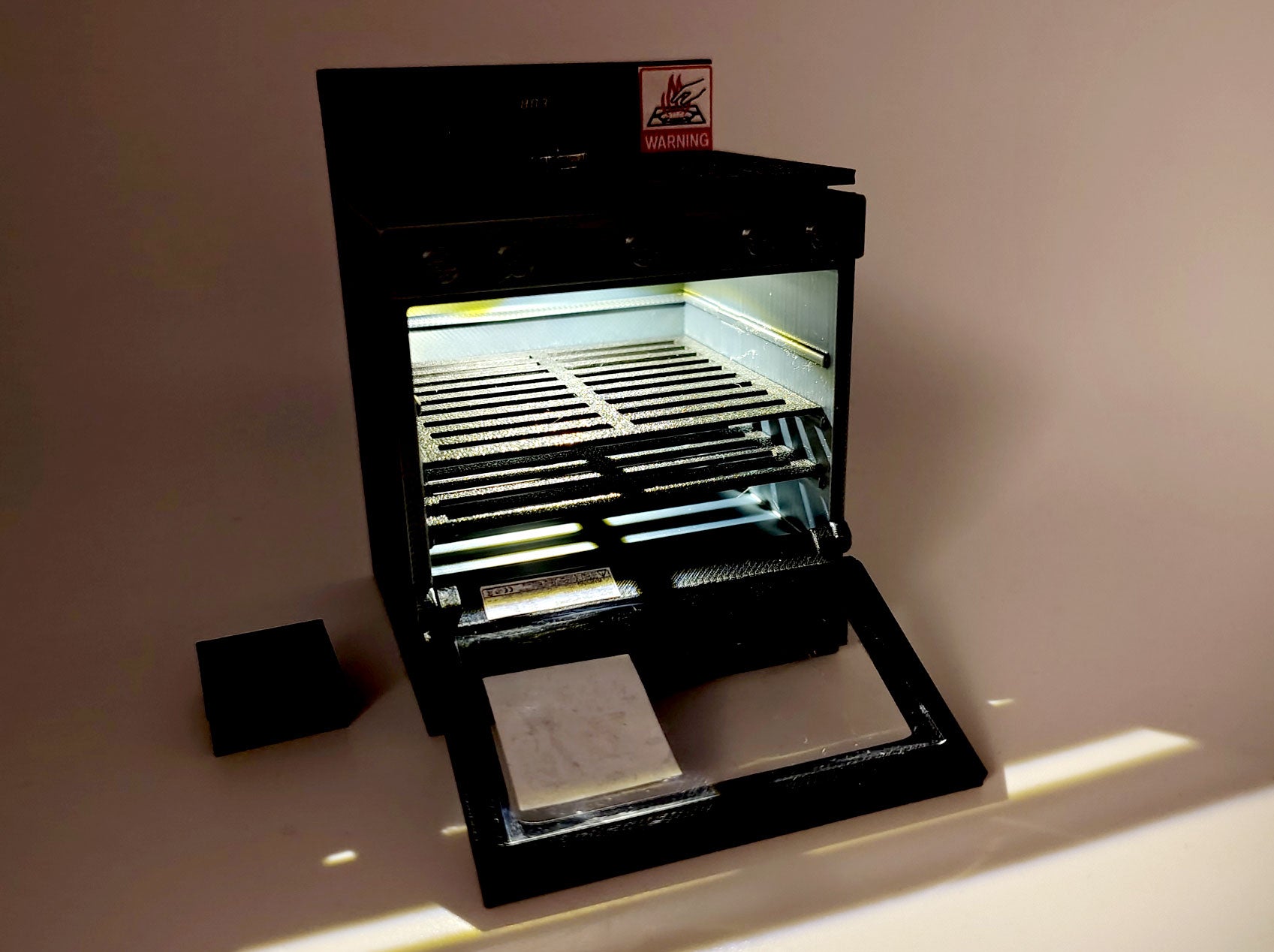 1:12 Kitchen Stove & Oven STL  with Light/No-Light for Dollhouse Diorama