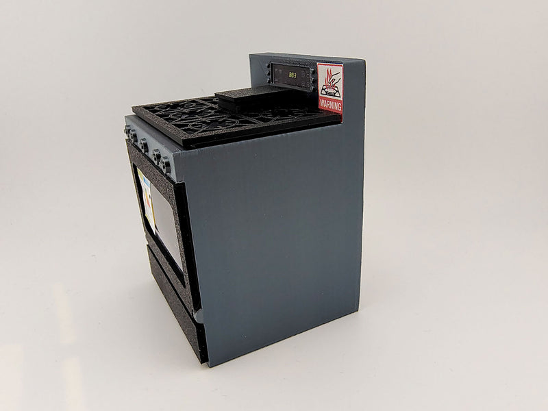 1:12 Kitchen Stove & Oven STL  with Light/No-Light for Dollhouse Diorama