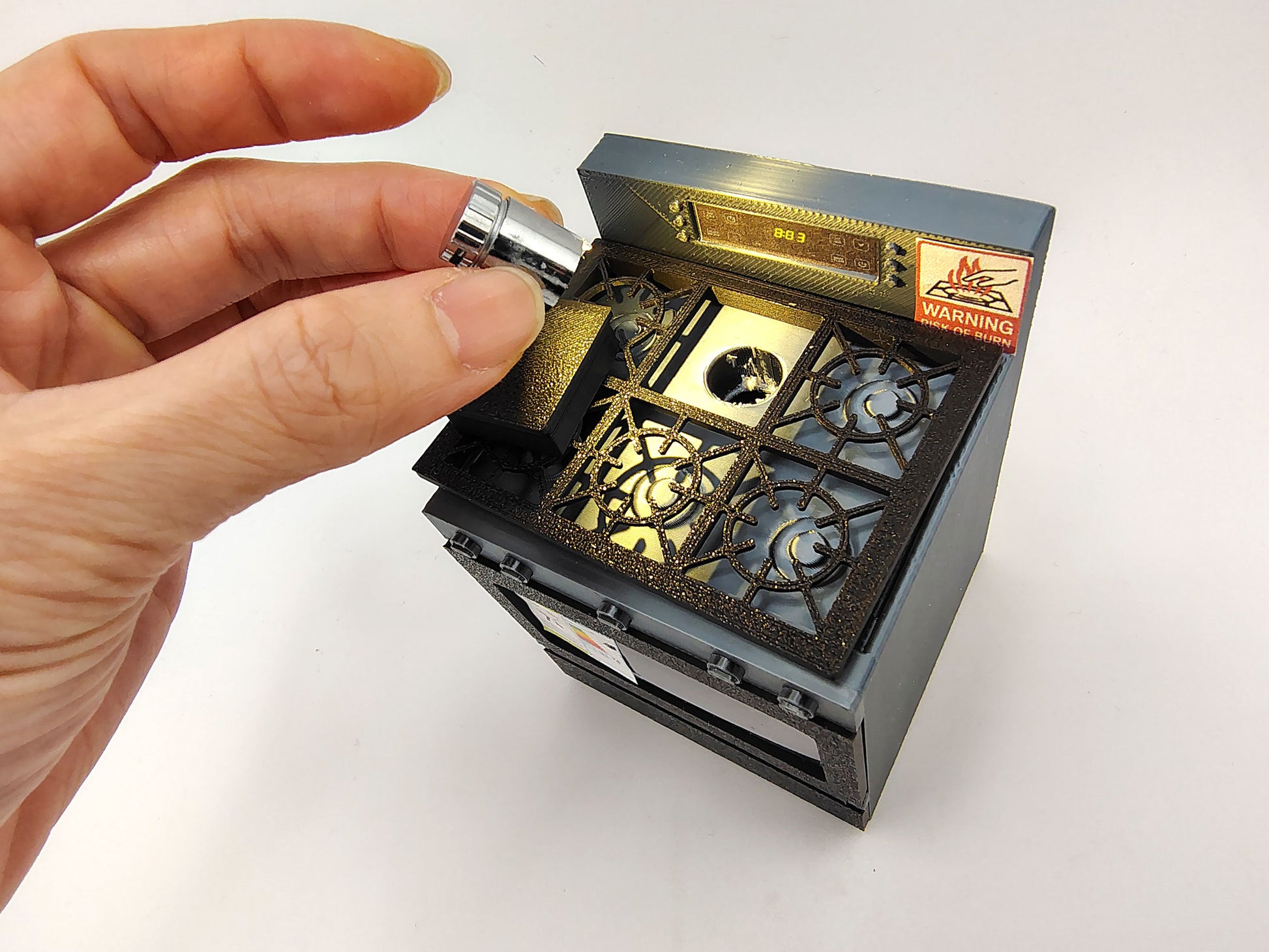 1:12 Kitchen Stove & Oven STL  with Light/No-Light for Dollhouse Diorama