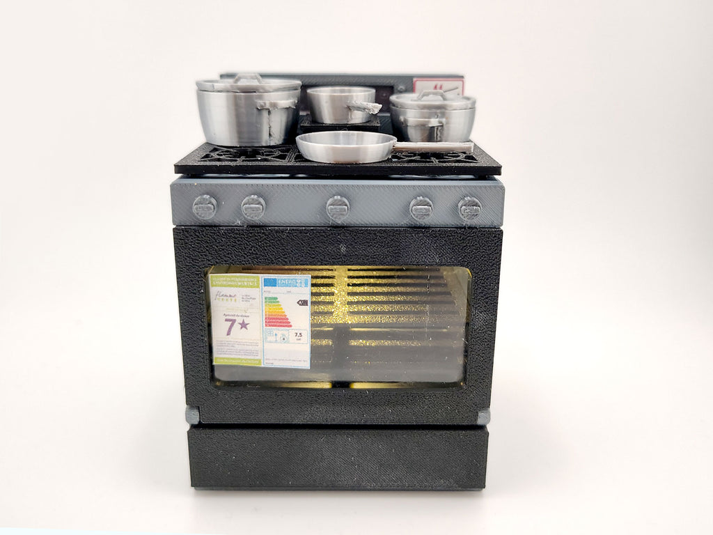 1:12 Kitchen Stove & Oven STL  with Light/No-Light for Dollhouse Diorama