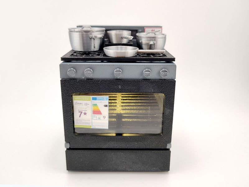 1:12 Kitchen Stove & Oven STL  with Light/No-Light for Dollhouse Diorama