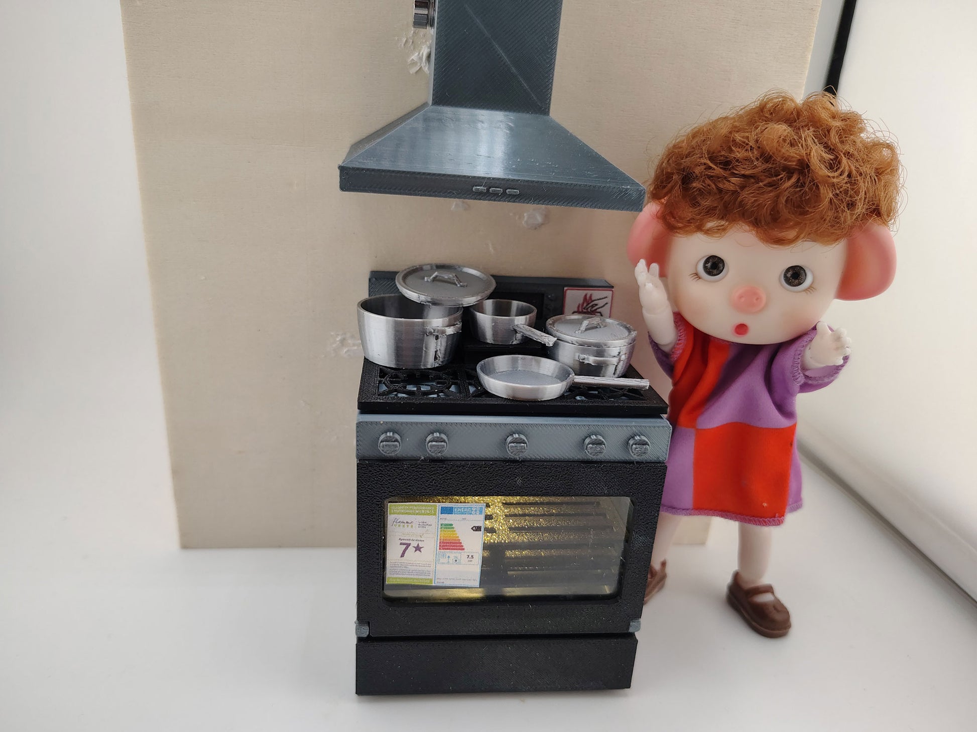 1:12 Kitchen Stove & Oven STL  with Light/No-Light for Dollhouse Diorama