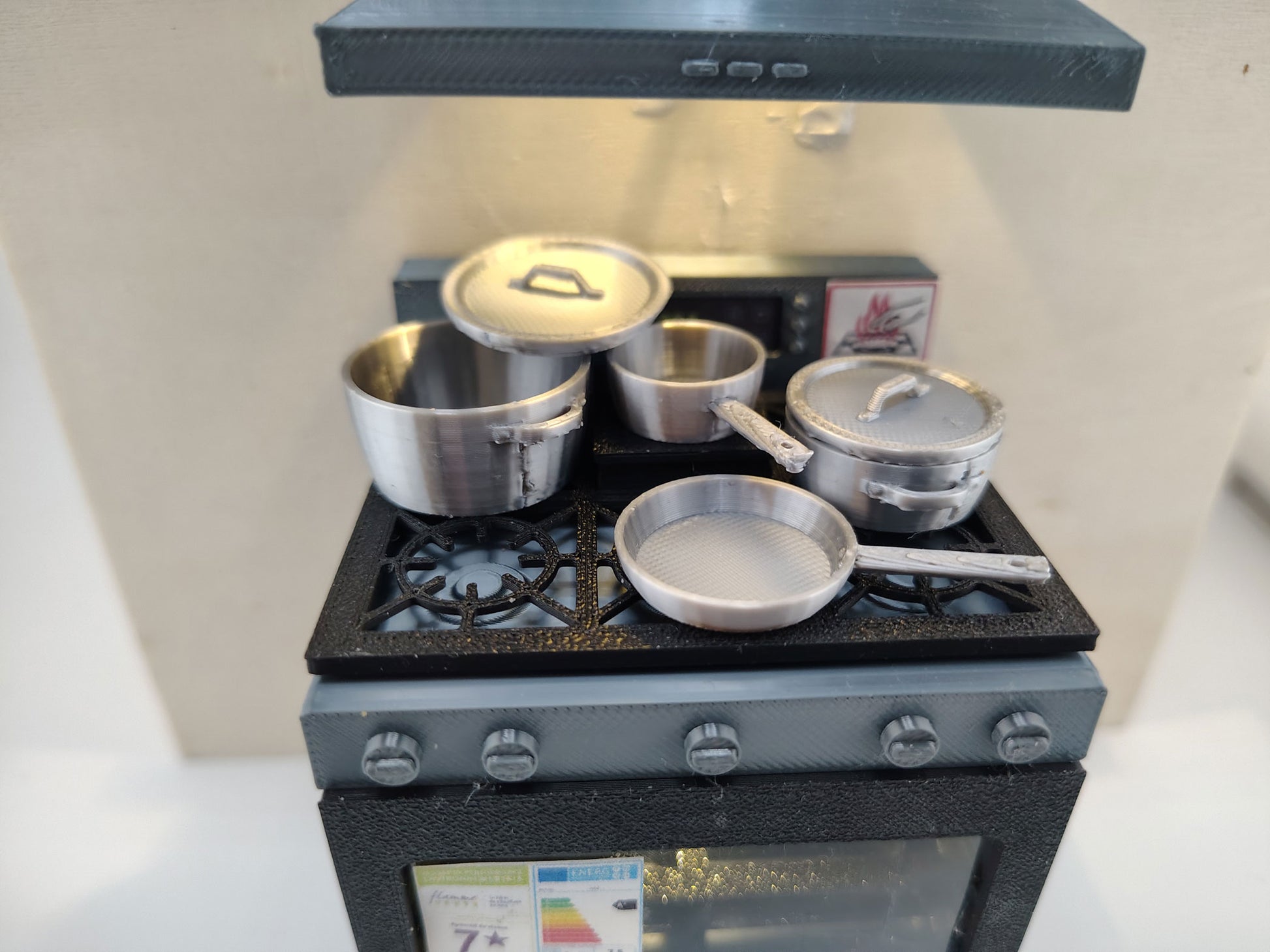 1:12 Kitchen Stove & Oven STL  with Light/No-Light for Dollhouse Diorama