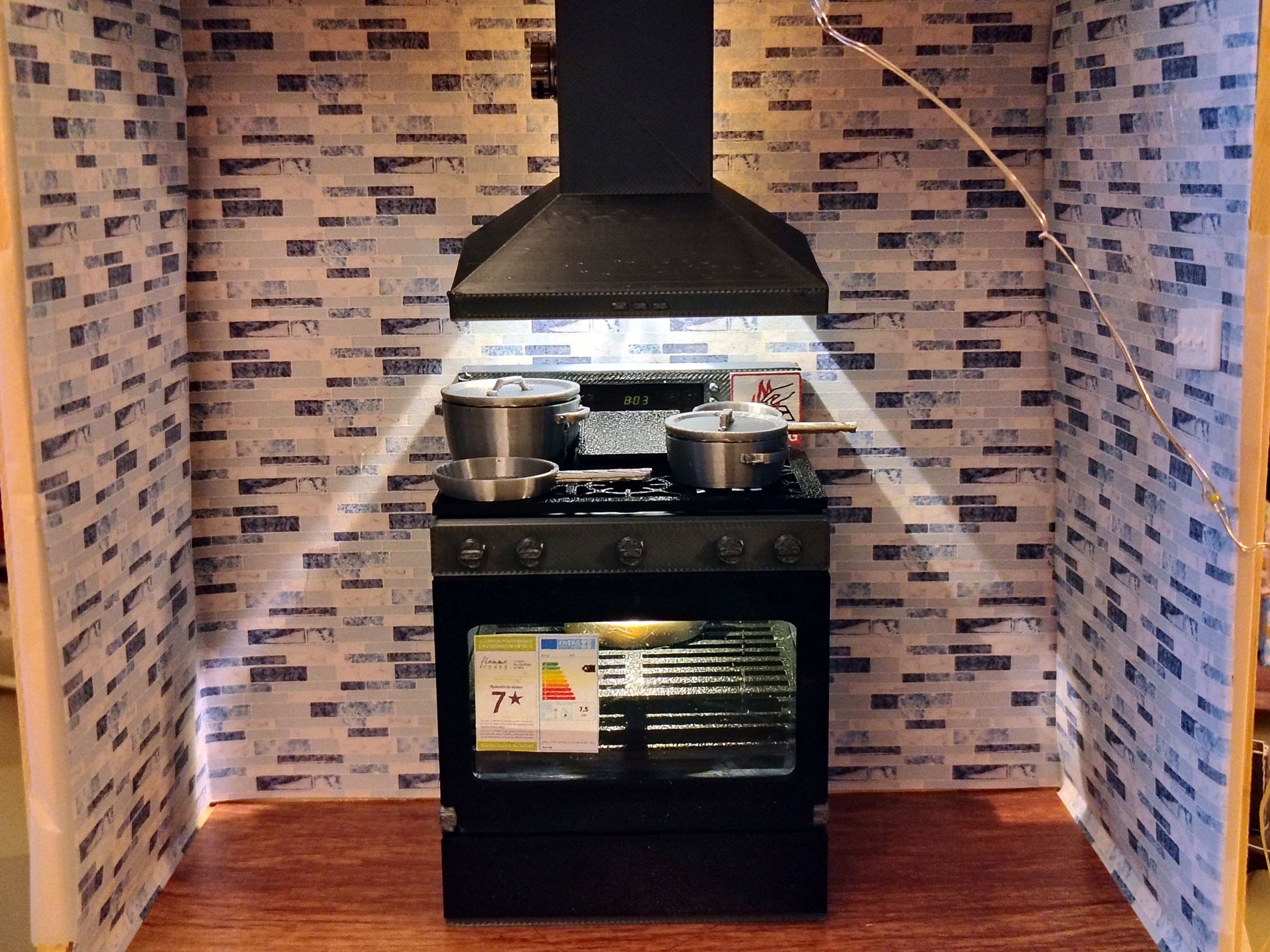 1:12 Kitchen Stove & Oven STL  with Light/No-Light for Dollhouse Diorama