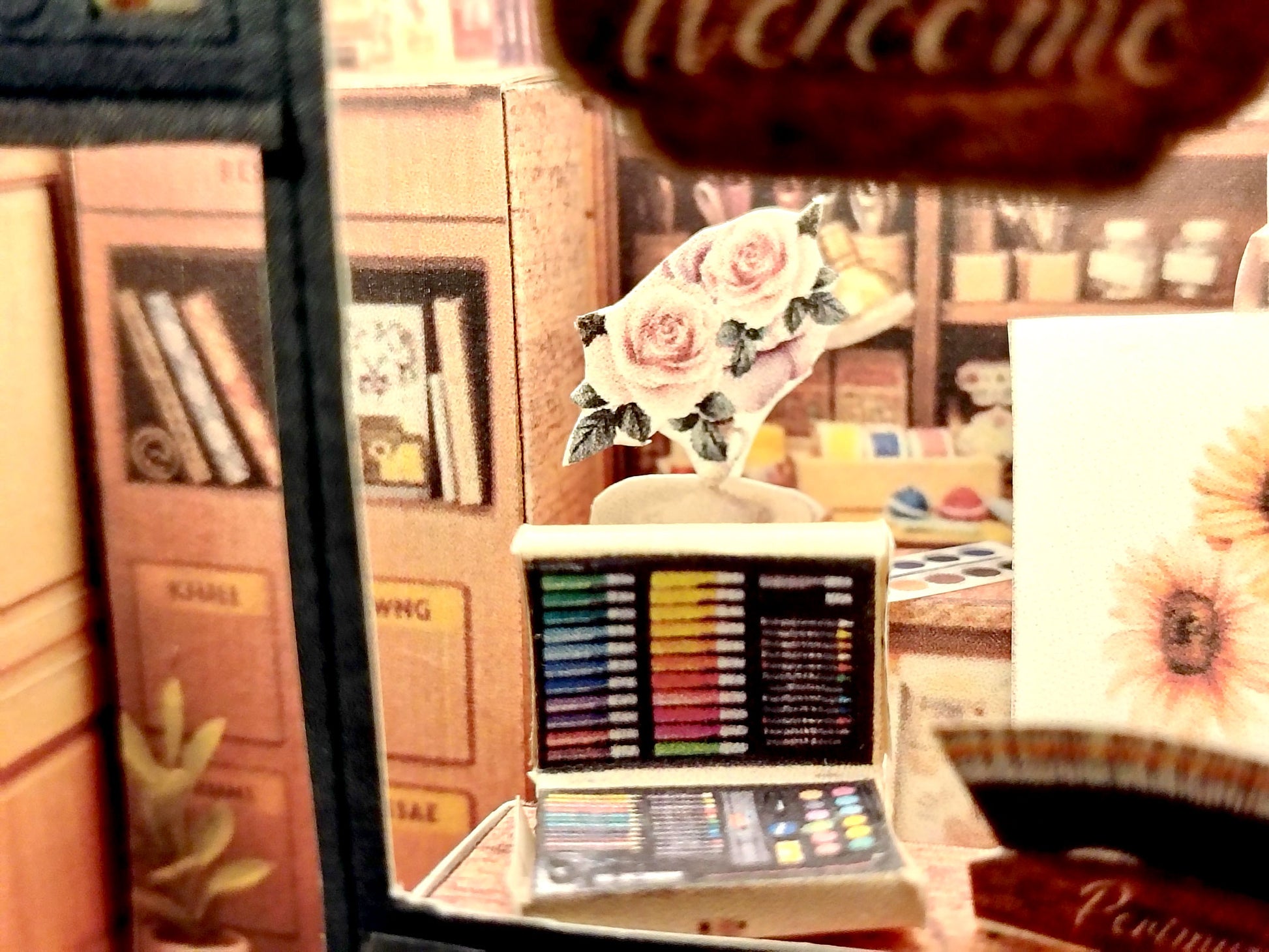 Light Blue Craft Supply House Papercraft, Cozy Miniature Diorama (Digital Download)