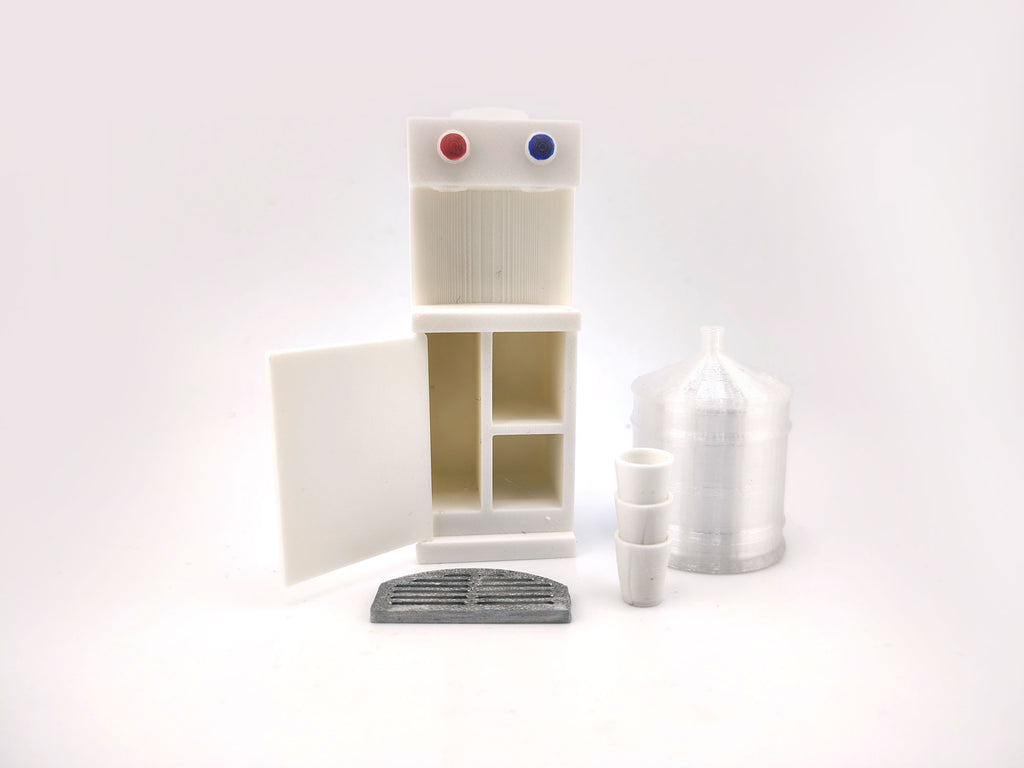 water cooler and hotter dispenser STL file for 1:12 dollhouse, office diorama