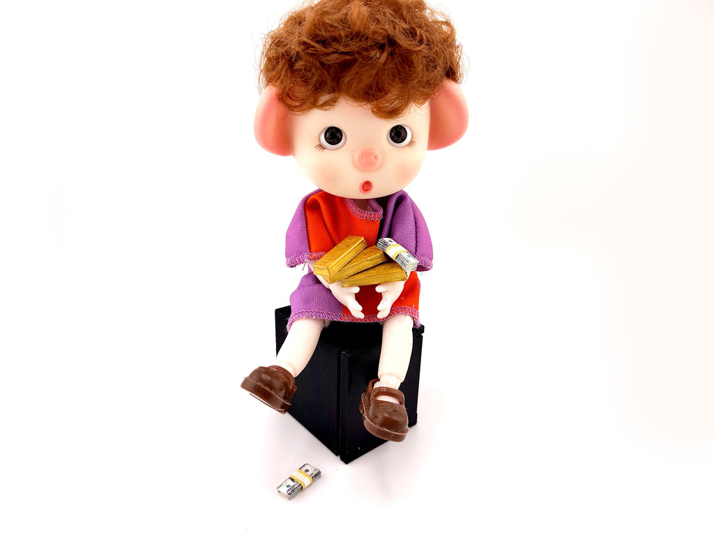 1:12 Openable Safe STL — Miniature Safe with Gold Bars & Cash for Dollhouse Scenes (3D Print File, Instant Download)