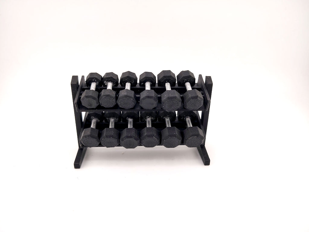 1:12 Dumbbell STL — Miniature Fitness Weight for Dollhouse Gym & Workout Dioramas (3D Print File, Instant Download)