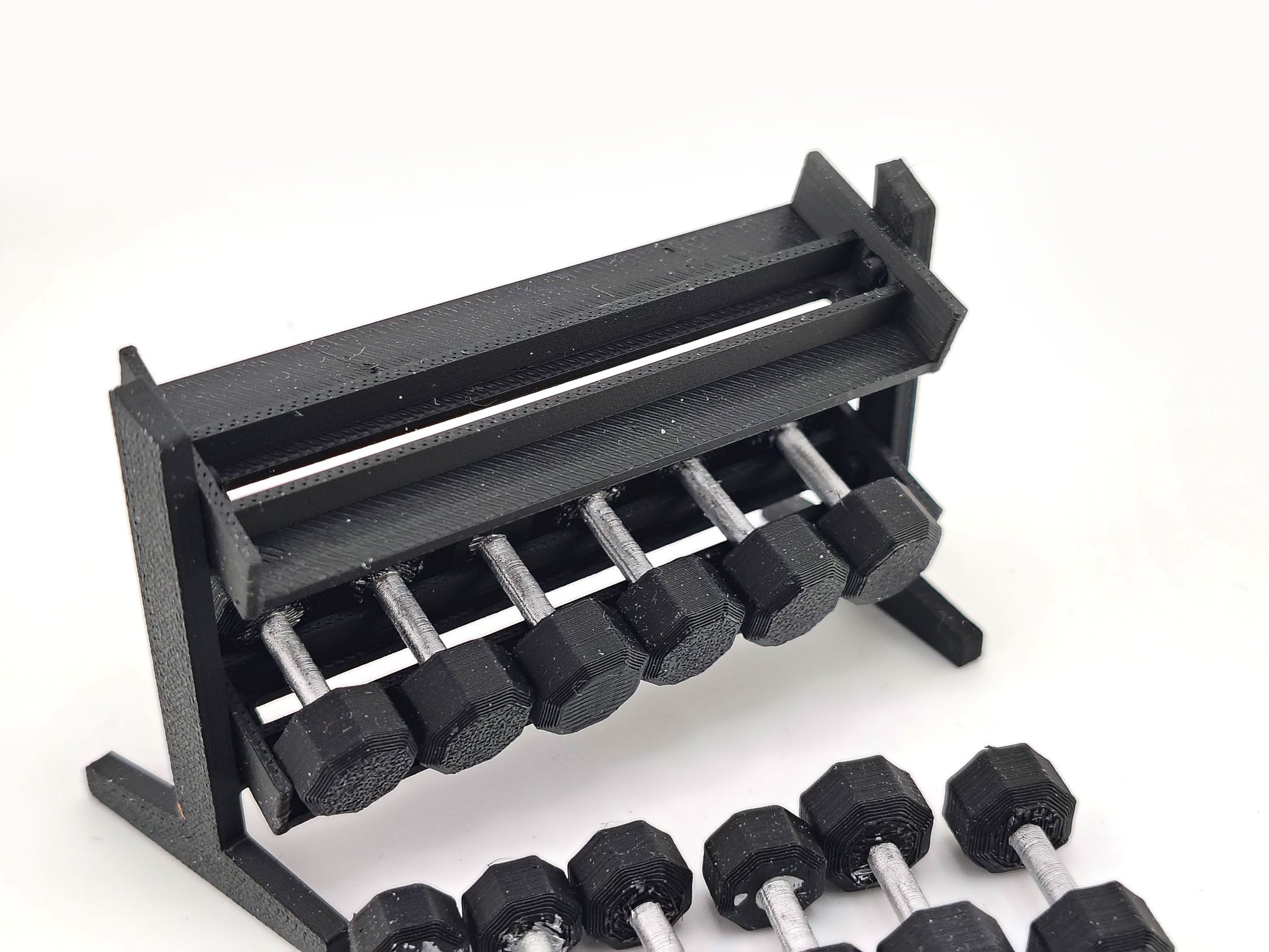 1:12 Dumbbell STL — Miniature Fitness Weight for Dollhouse Gym & Workout Dioramas (3D Print File, Instant Download)