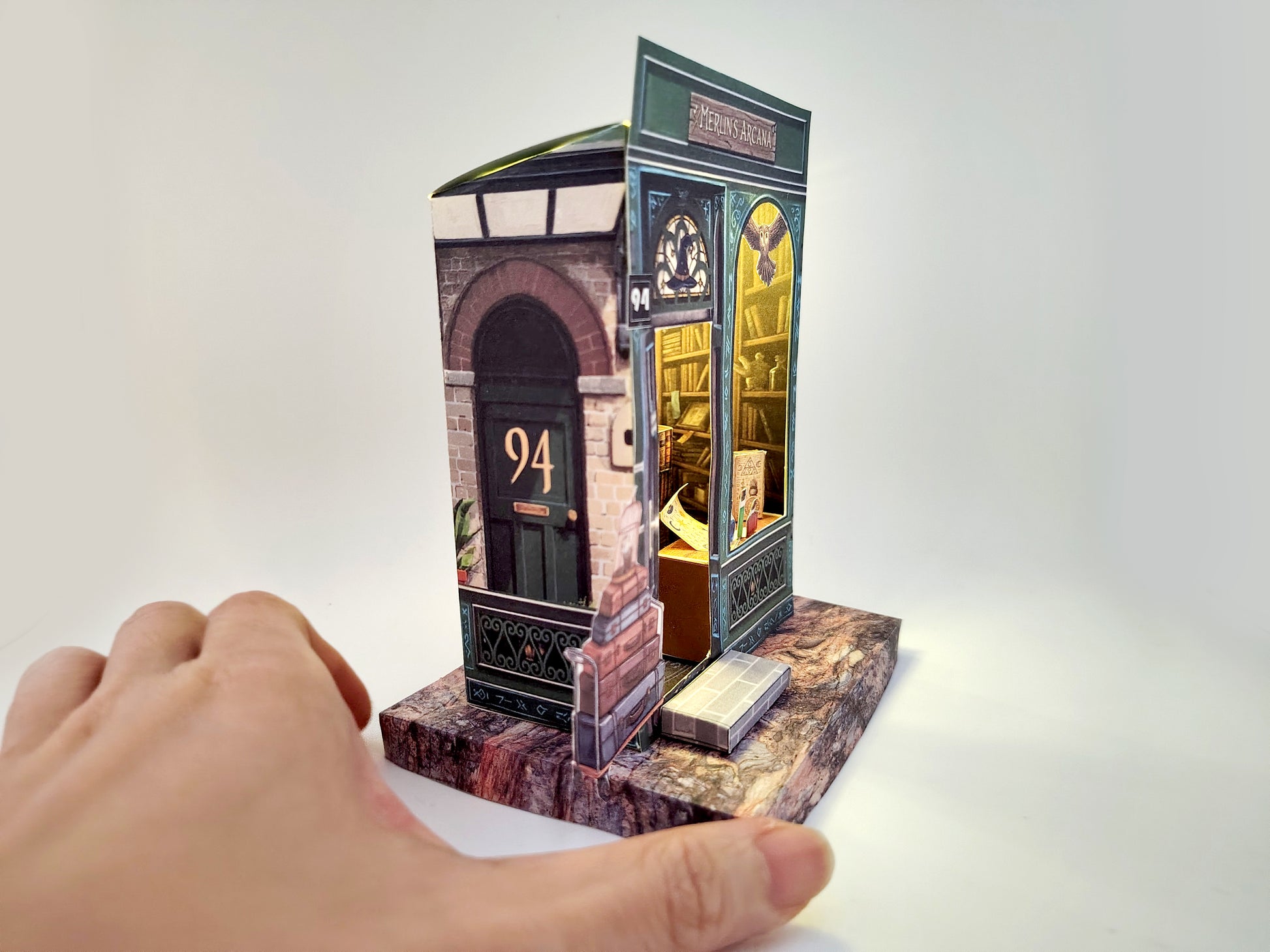 Enchanted Wizard Library - Merlin's Arcana Miniature House Craft Kit ( Printable Fantasy Diorama, Digital Download )