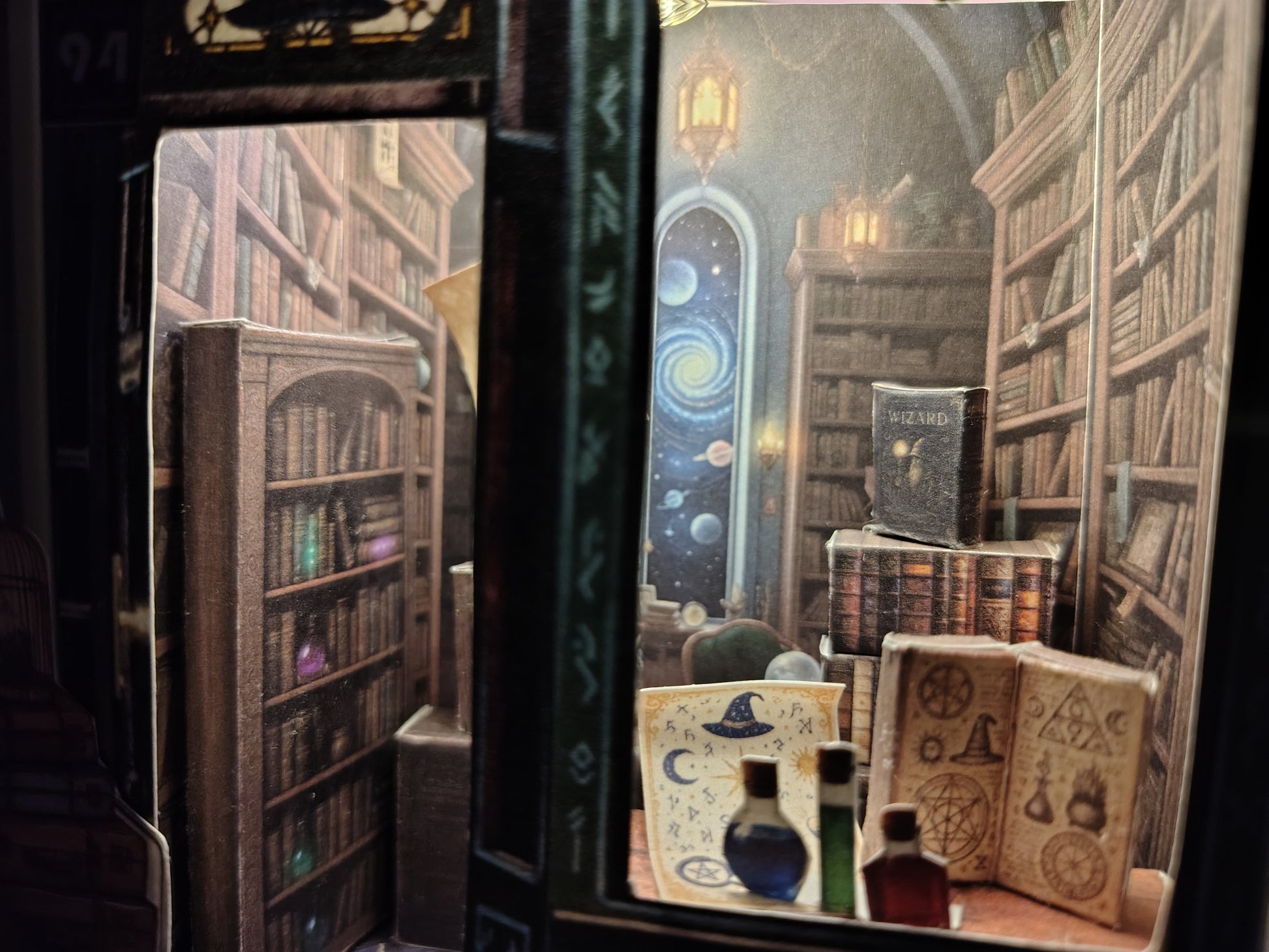 Enchanted Wizard Library - Merlin's Arcana Miniature House Craft Kit ( Printable Fantasy Diorama, Digital Download )