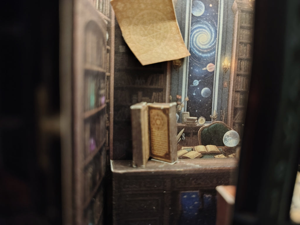 Enchanted Wizard Library - Merlin's Arcana Miniature House Craft Kit ( Printable Fantasy Diorama, Digital Download )