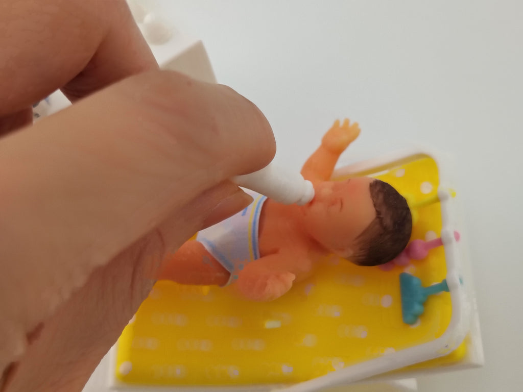 1:12 Baby Milk Bottle & Formula Set STL — 6 Styles Miniature Baby Care for Dollhouse (3D Print File, Label included, Instant Download)