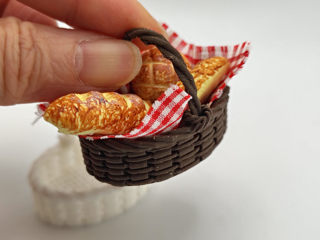 1:12 Scale Dollhouse Basket STL File, Miniature Picnic Accessory (Digital Download)
