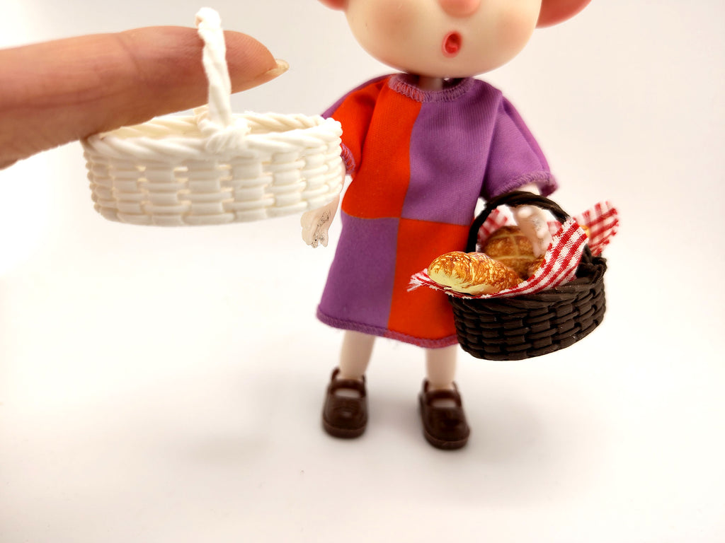 1:12 Scale Dollhouse Basket STL File, Miniature Picnic Accessory (Digital Download)