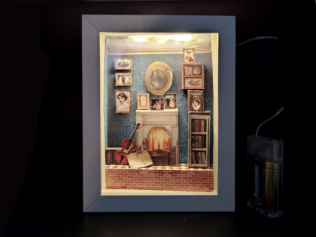 7×5” Elizabella’s House — Vintage Royal Home Diorama for Display & Home Decoration (Printable Miniature Kit)