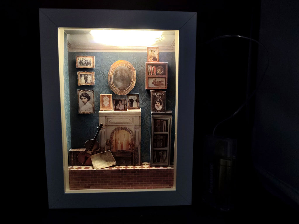 7×5” Elizabella’s House — Vintage Royal Home Diorama for Display & Home Decoration (Printable Miniature Kit)