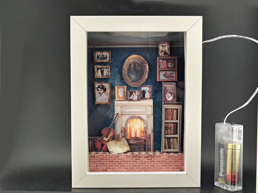 7×5” Elizabella’s House — Vintage Royal Home Diorama for Display & Home Decoration (Printable Miniature Kit)