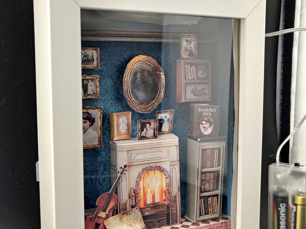 7×5” Elizabella’s House — Vintage Royal Home Diorama for Display & Home Decoration (Printable Miniature Kit)