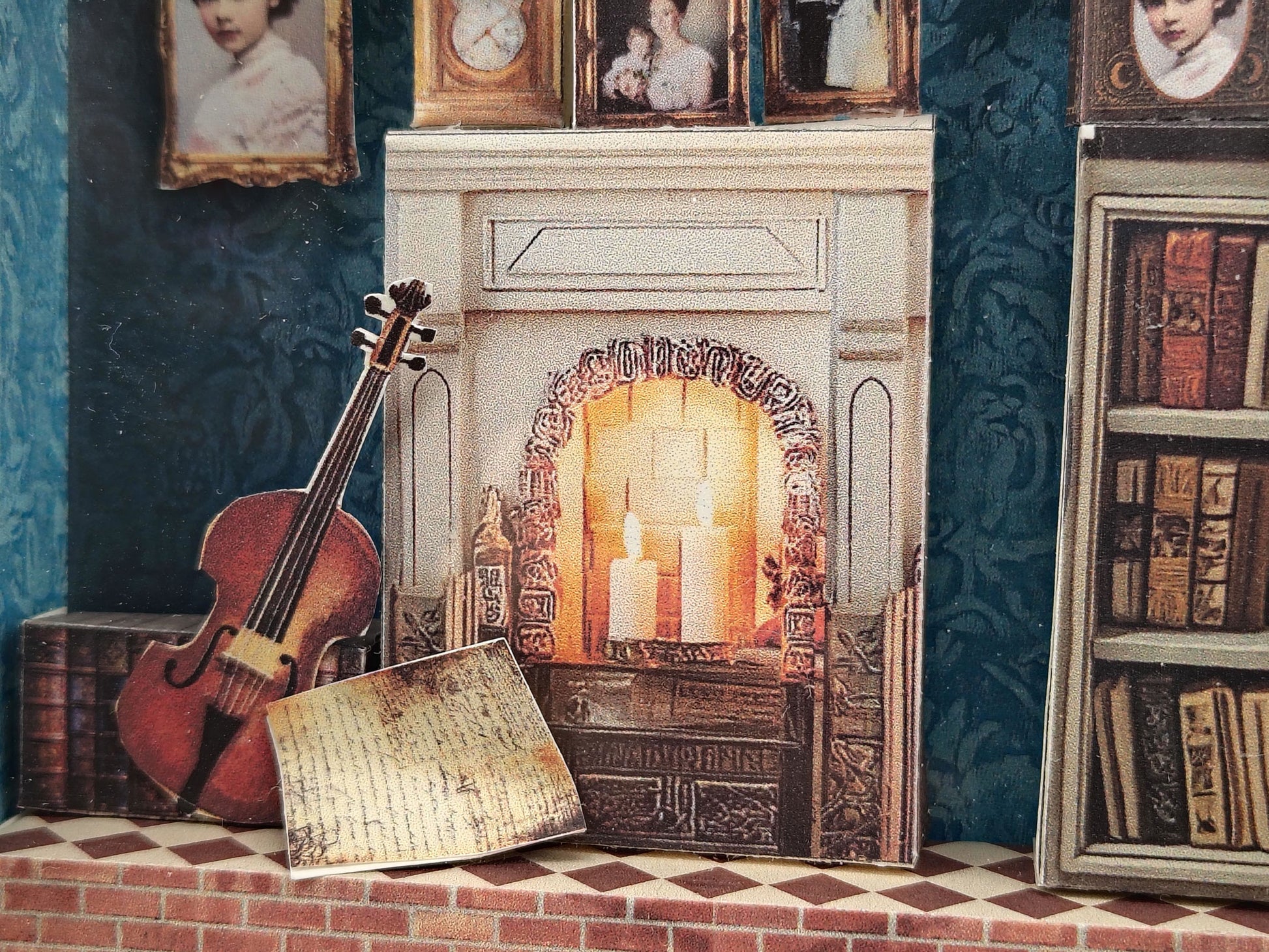 7×5” Elizabella’s House — Vintage Royal Home Diorama for Display & Home Decoration (Printable Miniature Kit)