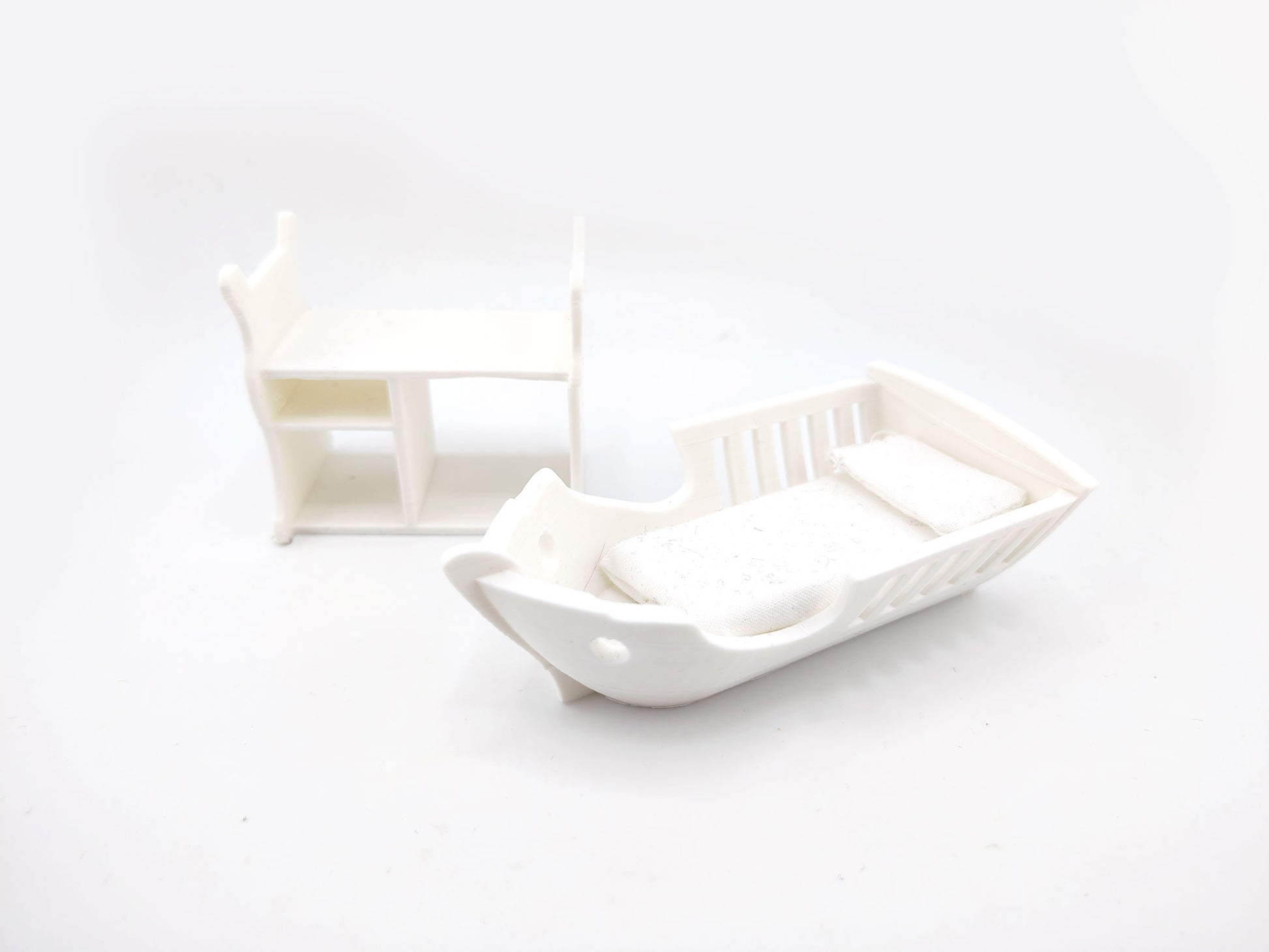 1:12 Baby Bed STL — Miniature Baby Furniture for Dollhouse Nurseries (3D Print File, Instant Download)