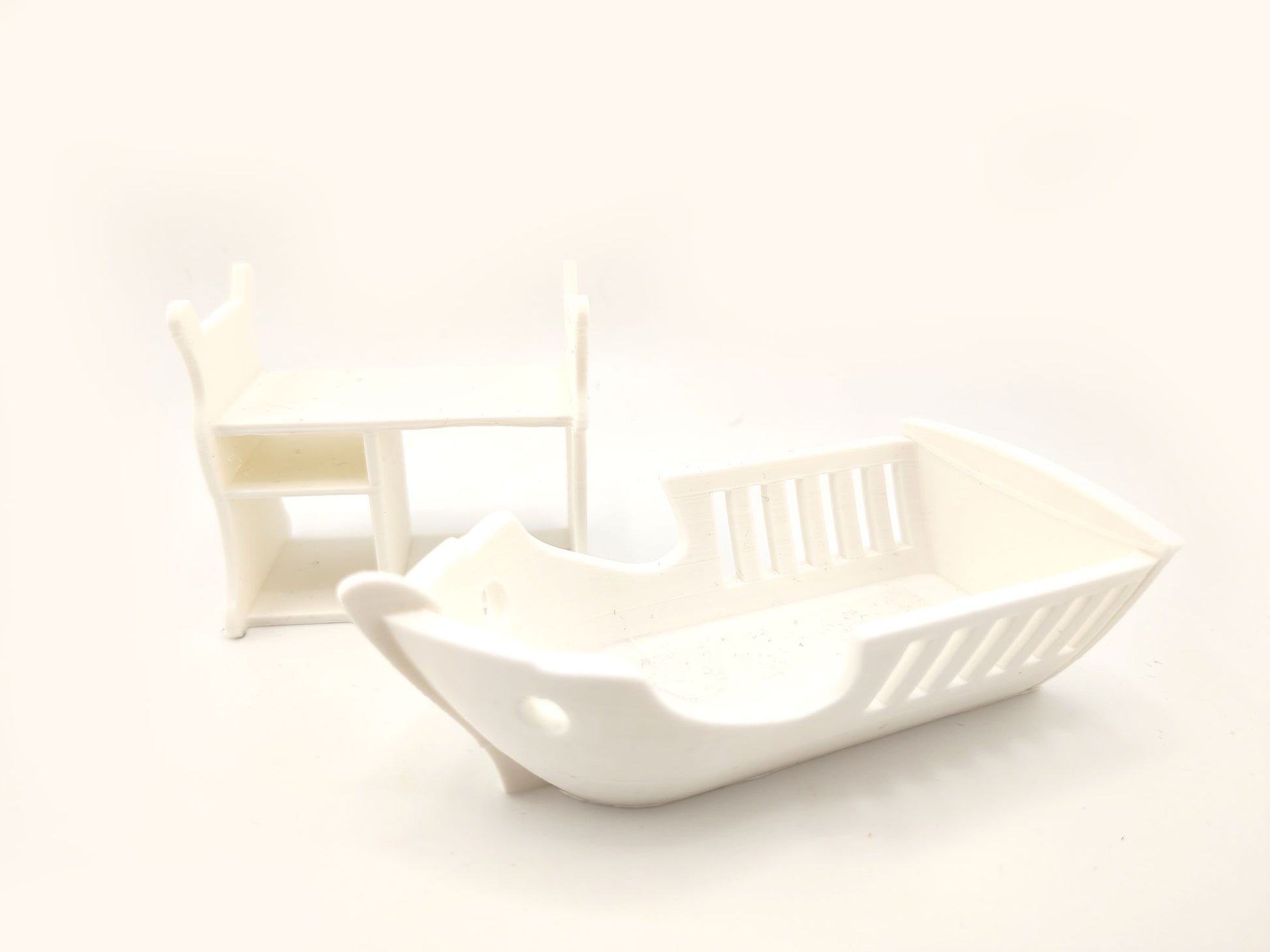 1:12 Baby Bed STL — Miniature Baby Furniture for Dollhouse Nurseries (3D Print File, Instant Download)