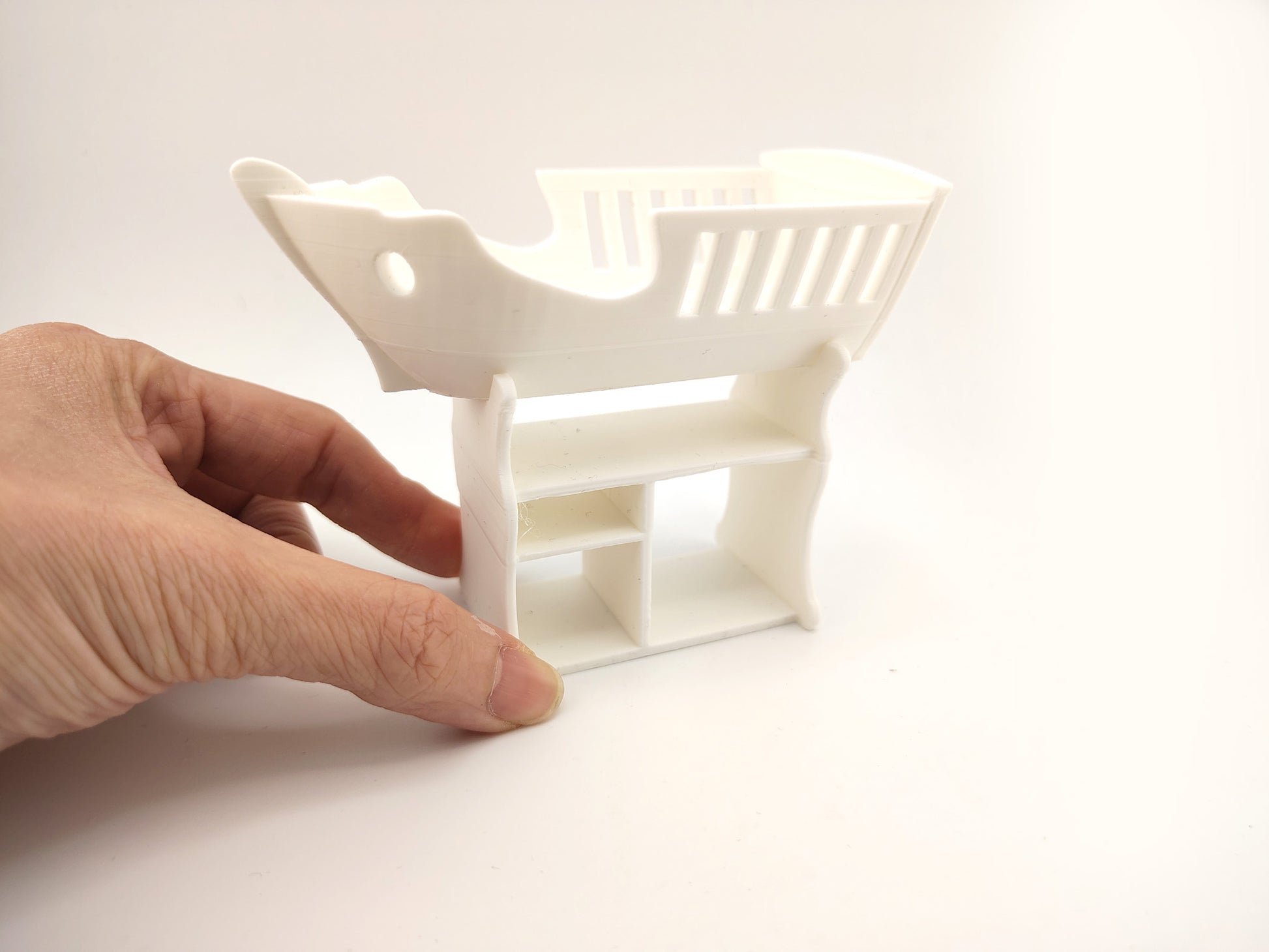 1:12 Baby Bed STL — Miniature Baby Furniture for Dollhouse Nurseries (3D Print File, Instant Download)