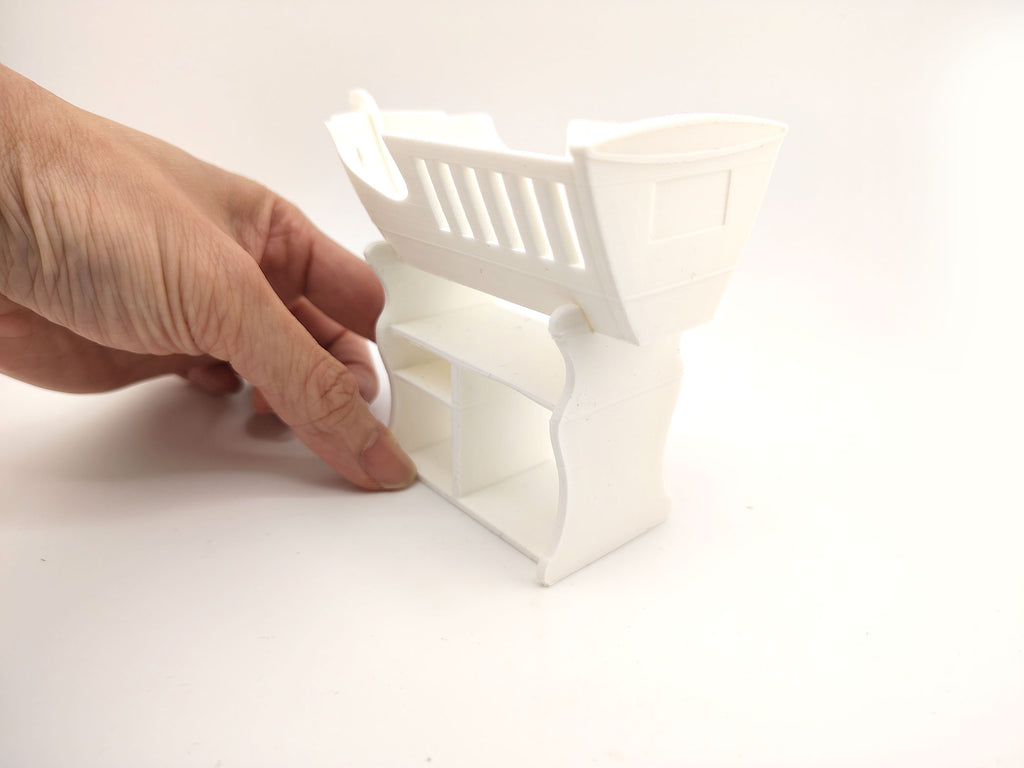 1:12 Baby Bed STL — Miniature Baby Furniture for Dollhouse Nurseries (3D Print File, Instant Download)