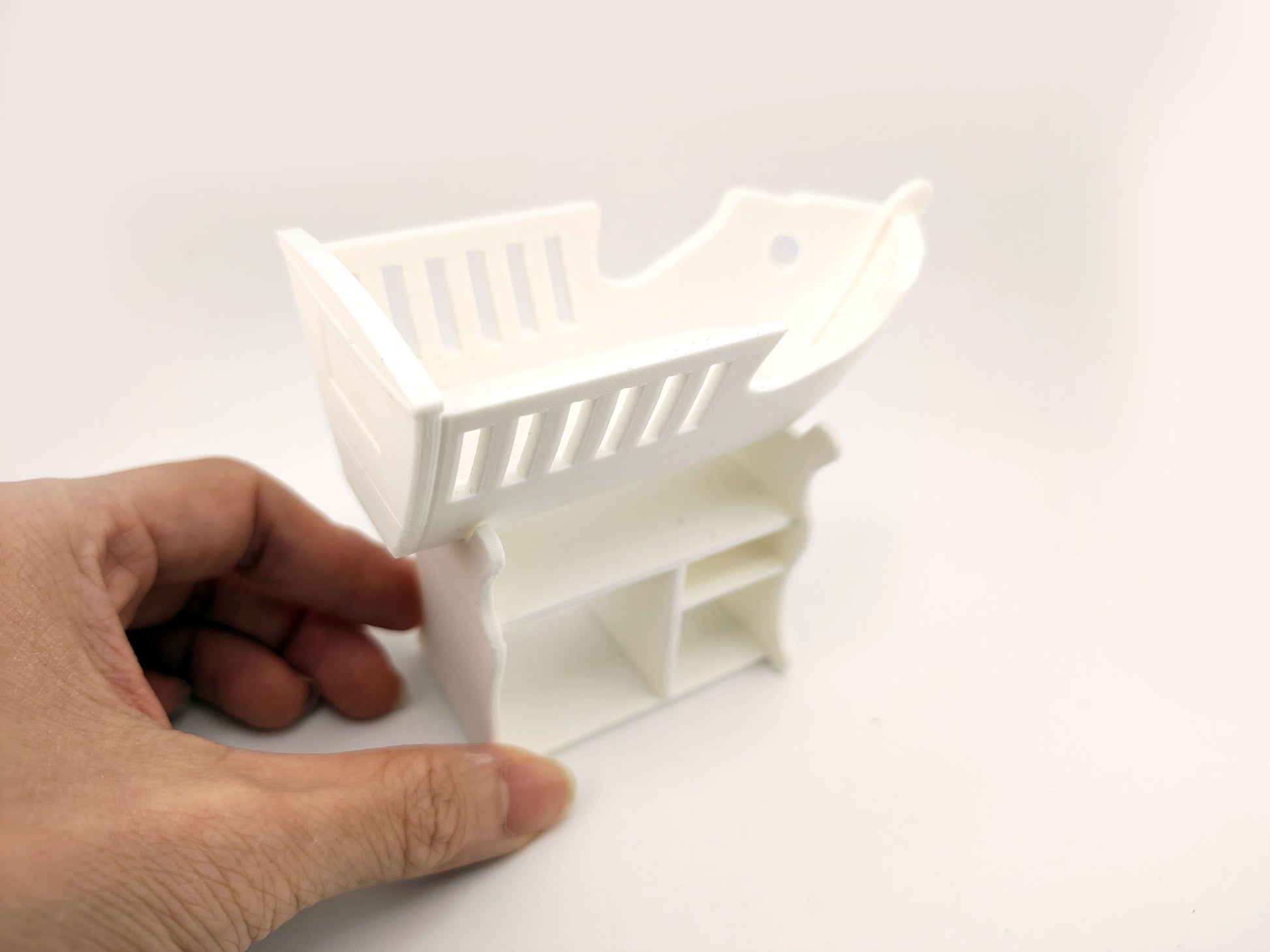 1:12 Baby Bed STL — Miniature Baby Furniture for Dollhouse Nurseries (3D Print File, Instant Download)