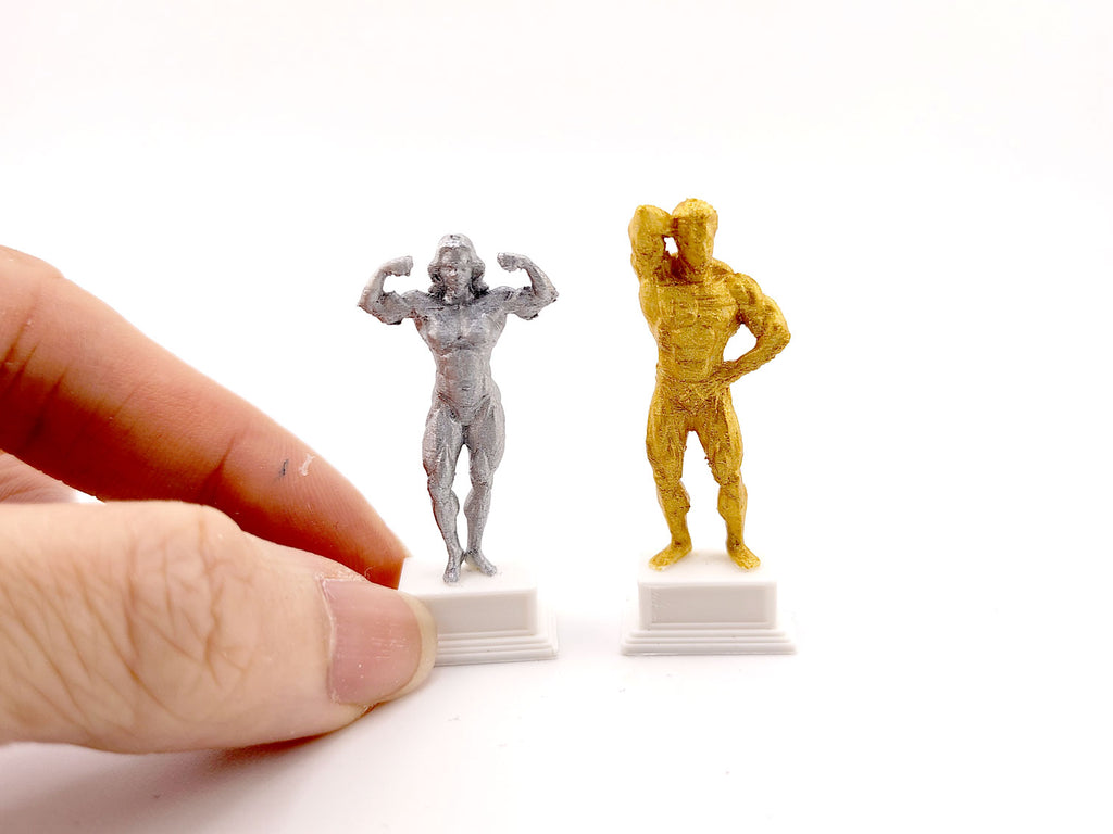 1:12 Miniature Bodybuilder Statue STL — Classic Fitness Trophy Figurine for Dollhouse Gym & Display (3D Print File, Instant Download)
