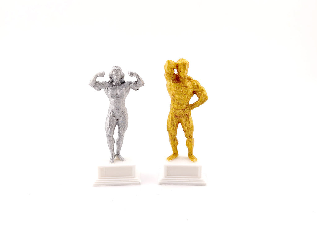 1:12 Miniature Bodybuilder Statue STL — Classic Fitness Trophy Figurine for Dollhouse Gym & Display (3D Print File, Instant Download)