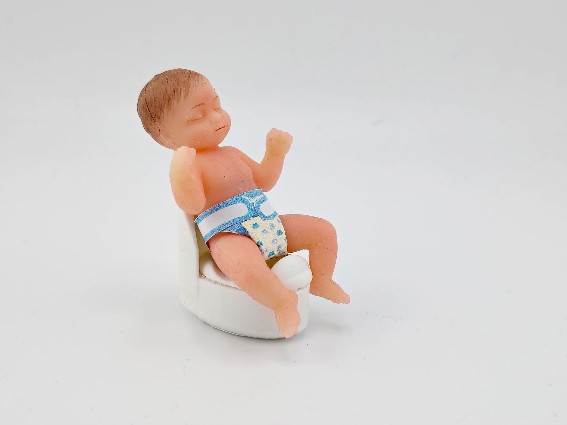 1:12 Baby Potty STL File for 3D Printing, Miniature Dollhouse Nursery Furniture, Bathroom Accessory 3D Model