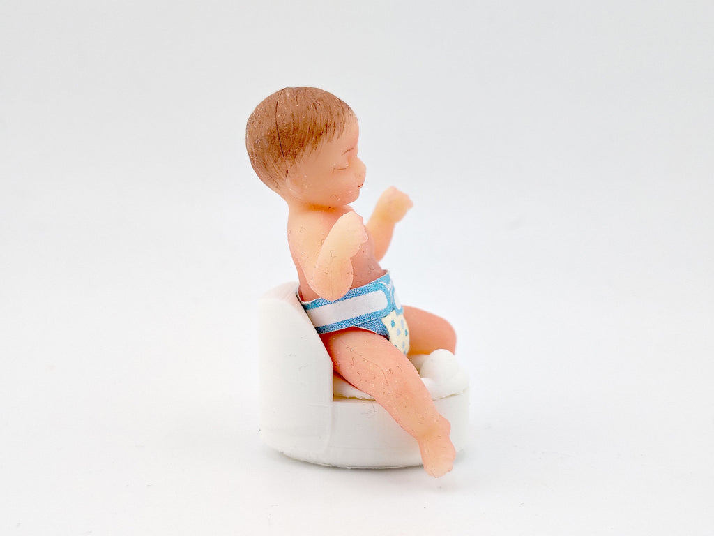 1:12 Baby Potty STL File for 3D Printing, Miniature Dollhouse Nursery Furniture, Bathroom Accessory 3D Model