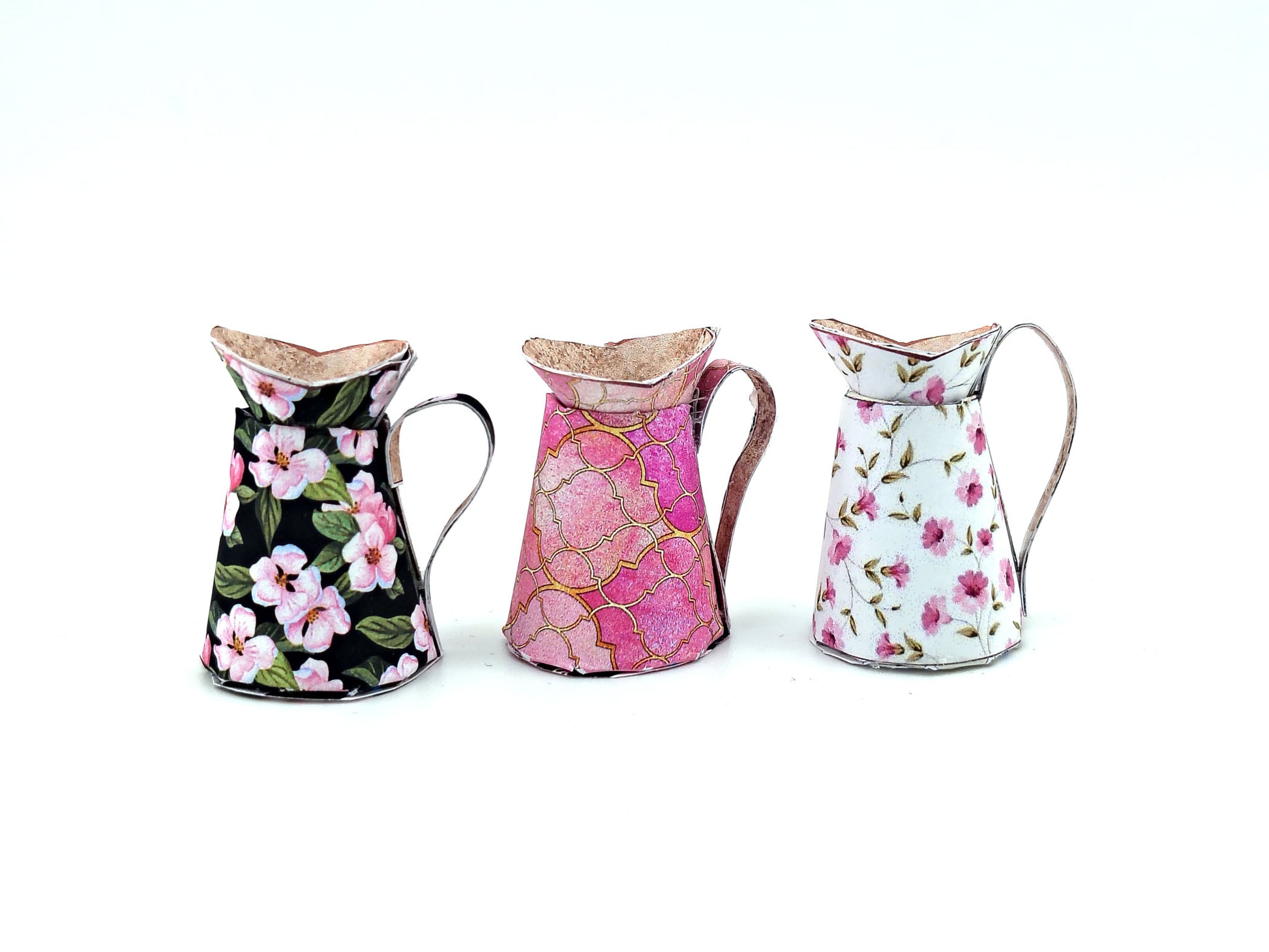 Miniature Pitcher Set, Floral Pattern, 1:12 Scale (Digital Download)