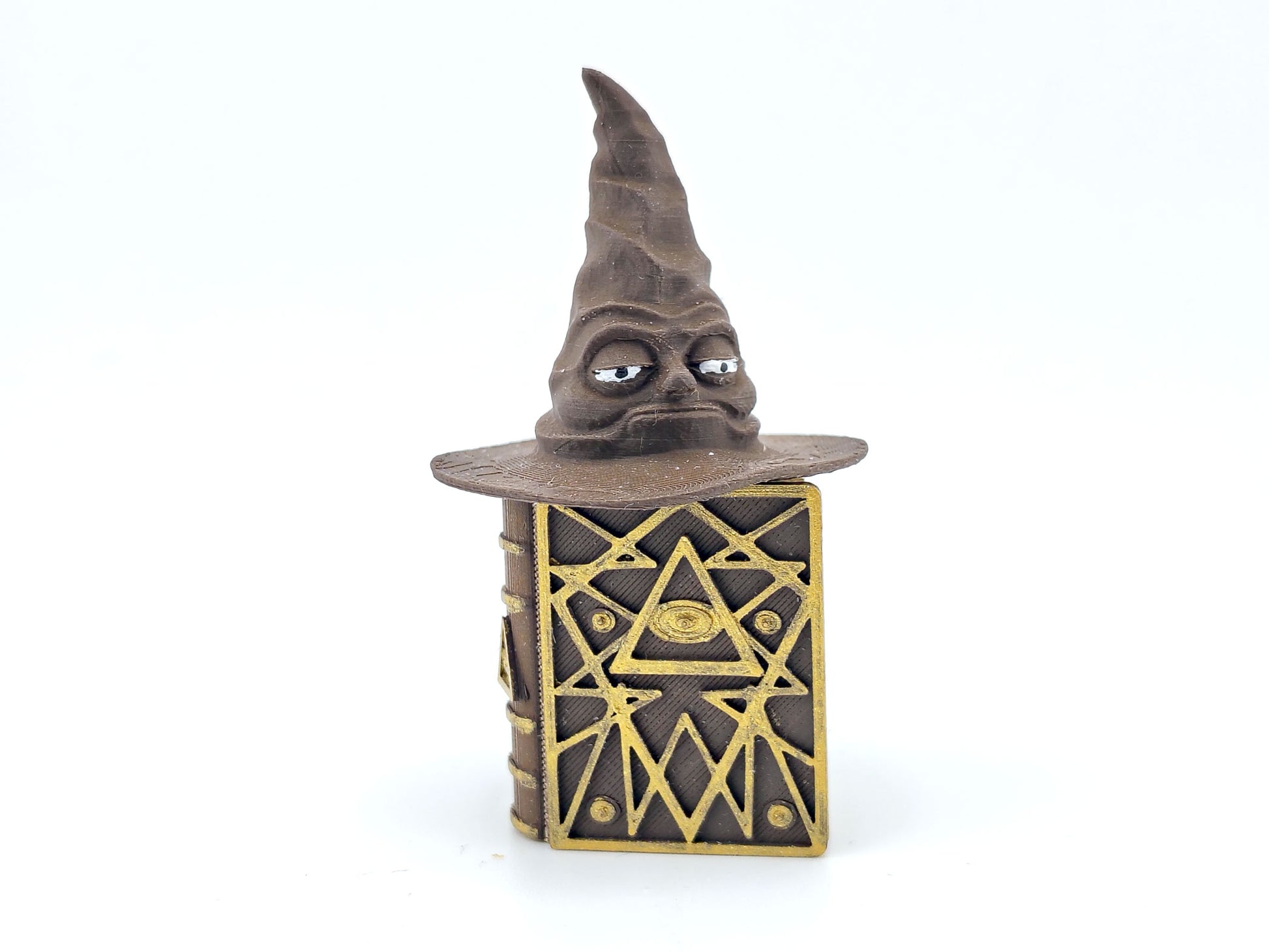 1:12 Wizard Book Cover and Magic Hat (PDF+STL) — Magical Spell Book Cover for Dollhouse Wizard Scenes, spell rooms (PDF+STL)
