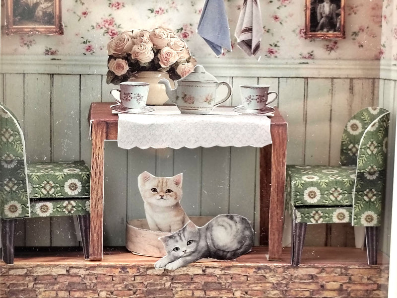 High Tea Room Miniature Photo Frames Kit, DIY Victorian Gallery Wall, Dollhouse Picture Frames Template, Digital Download