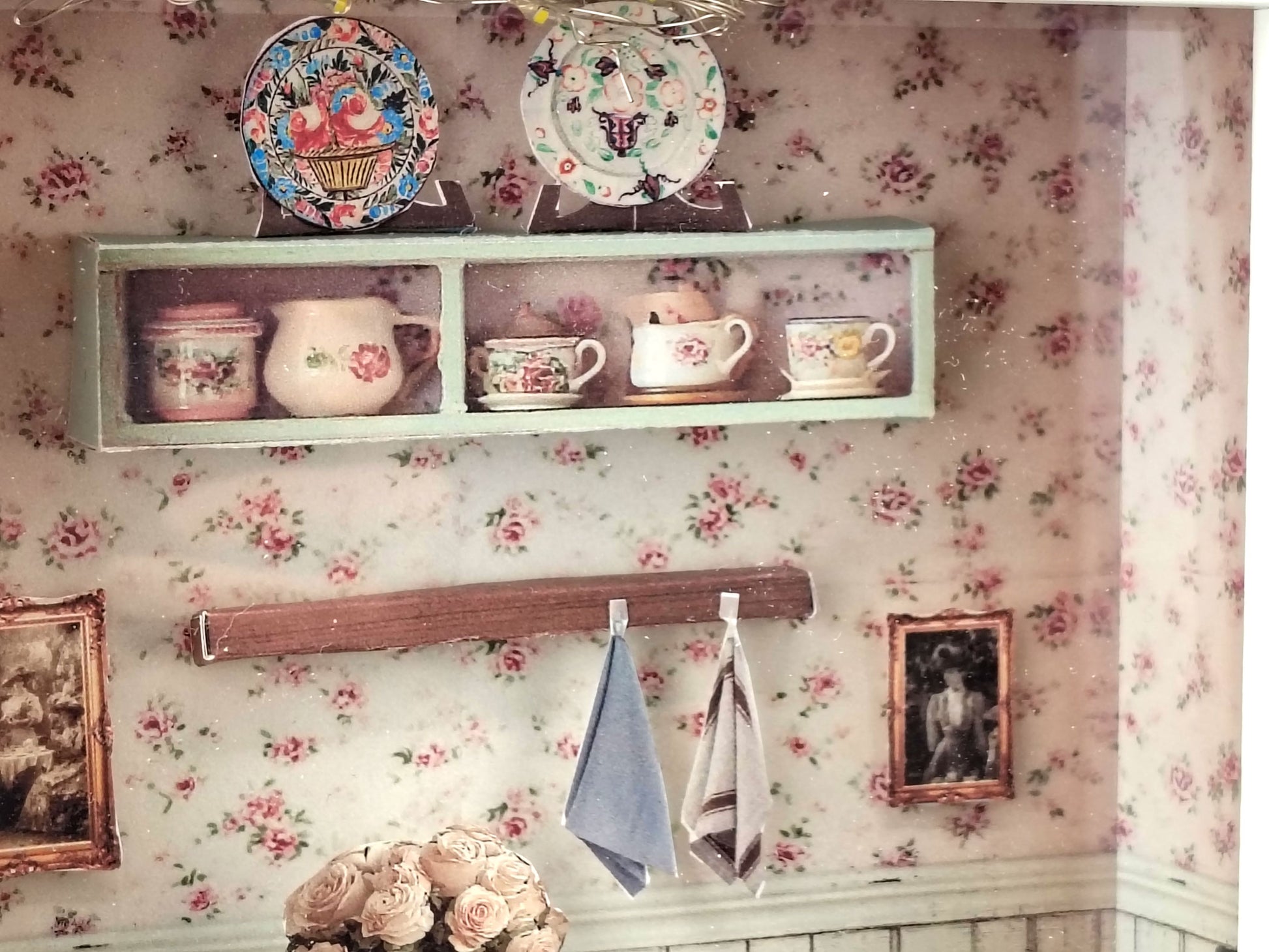 High Tea Room Miniature Photo Frames Kit, DIY Victorian Gallery Wall, Dollhouse Picture Frames Template, Digital Download