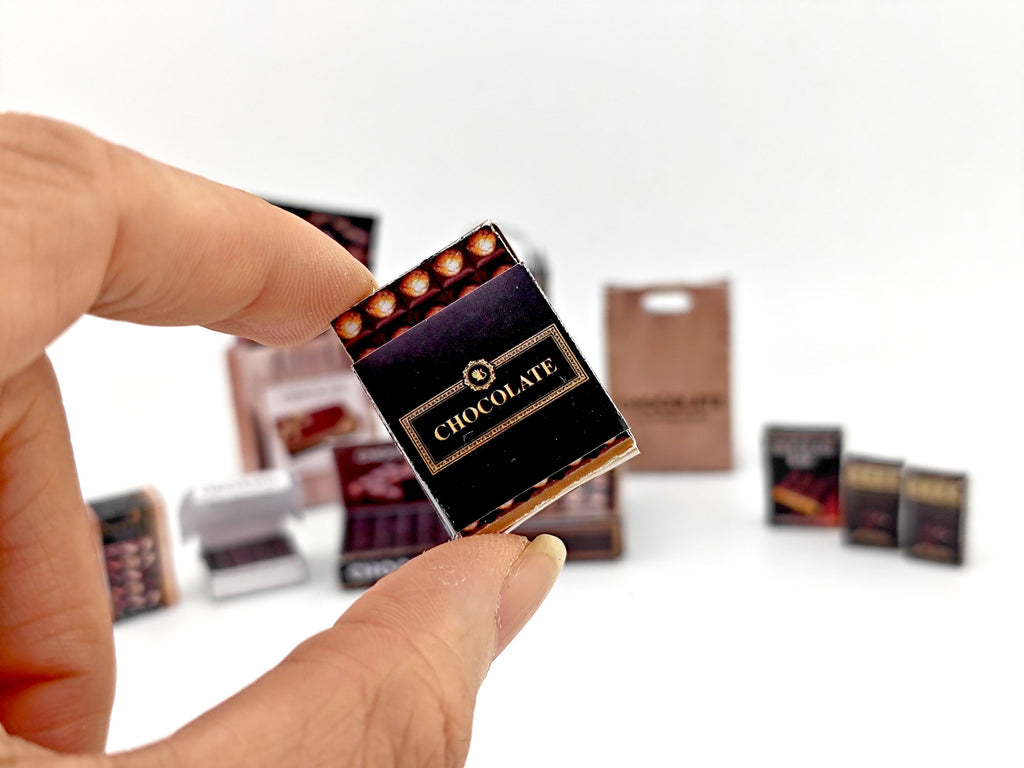11 Miniature Chocolate Wrappers, 1:12 Scale Dollhouse Food (Digital Download)